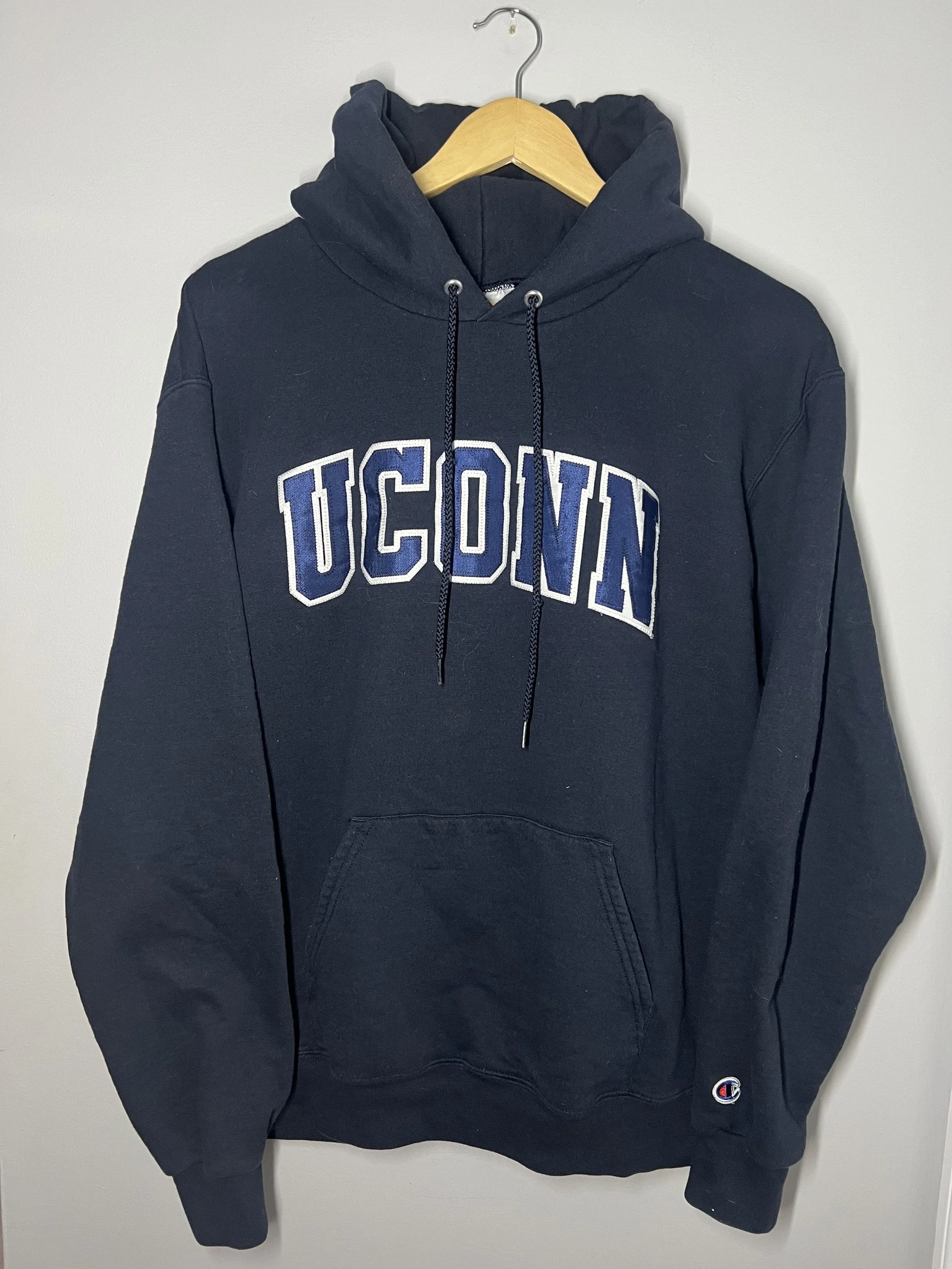 Champion UCONN Huskies Spellout Hoodie Navy