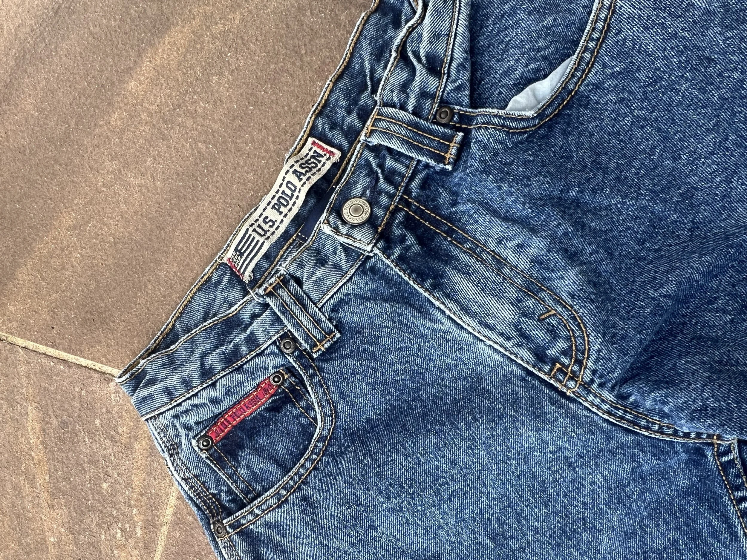 Baggy Y2K U.S. Polo ASSN embroidered baggy jeans