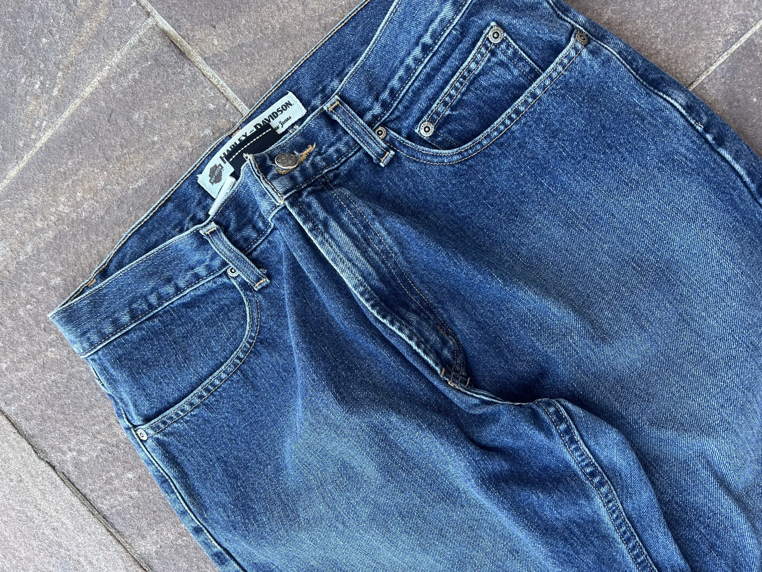 Vintage Harley-Davidson MotorClothes Denim Jeans 34x32 Biker Straight Leg