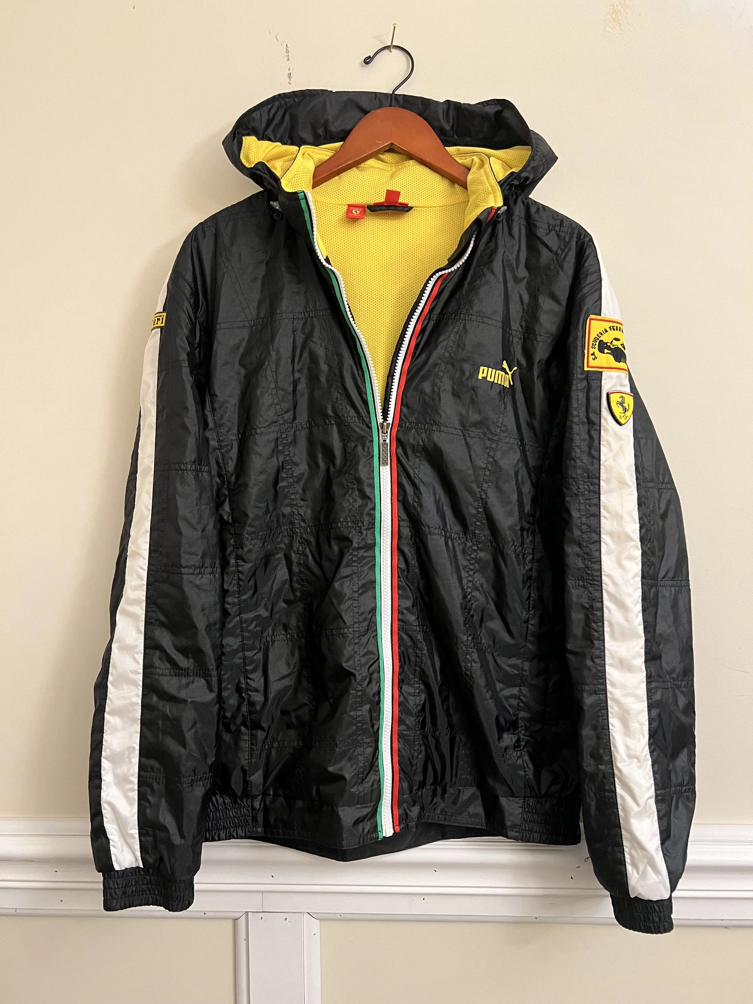 Authentic Puma Ferrari Lightweight Hooded Full Zip Windbreaker
