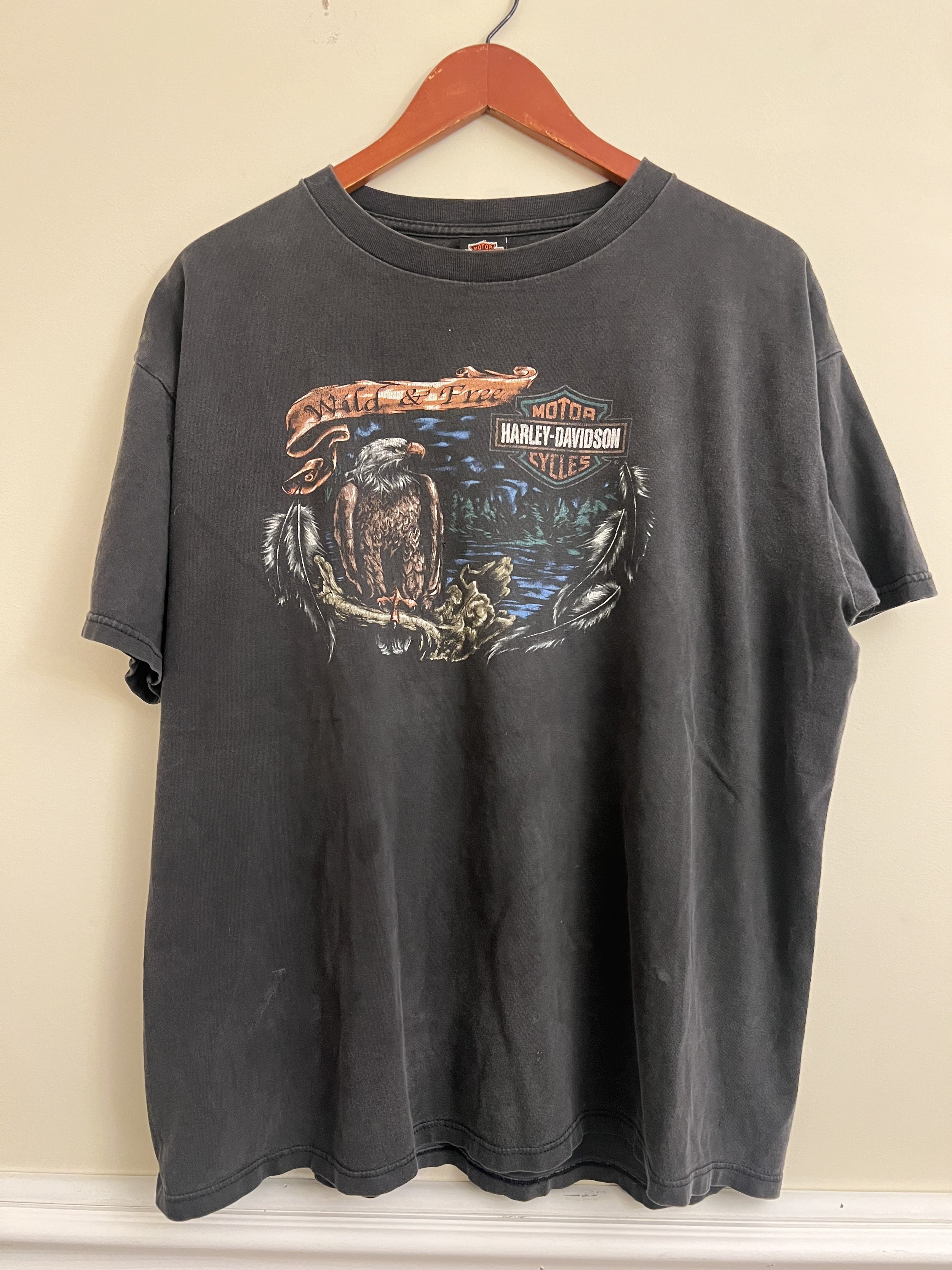 Vintage 90s Harley-Davidson Daytona Beach Florida Eagle Graphic *Faded/Distressed*