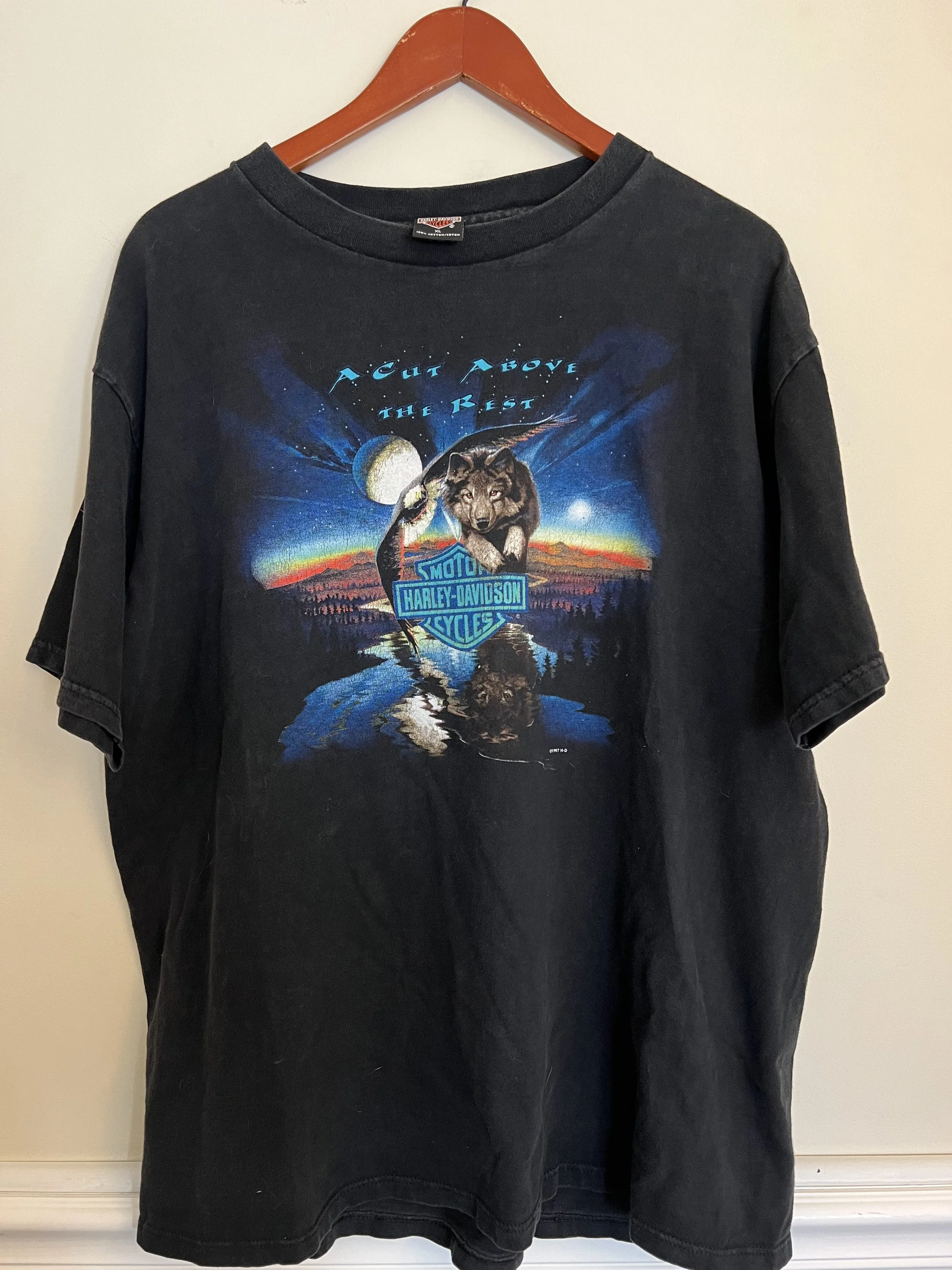 Vintage 1997 "A cut above the rest" Harley Davidson graphic tee