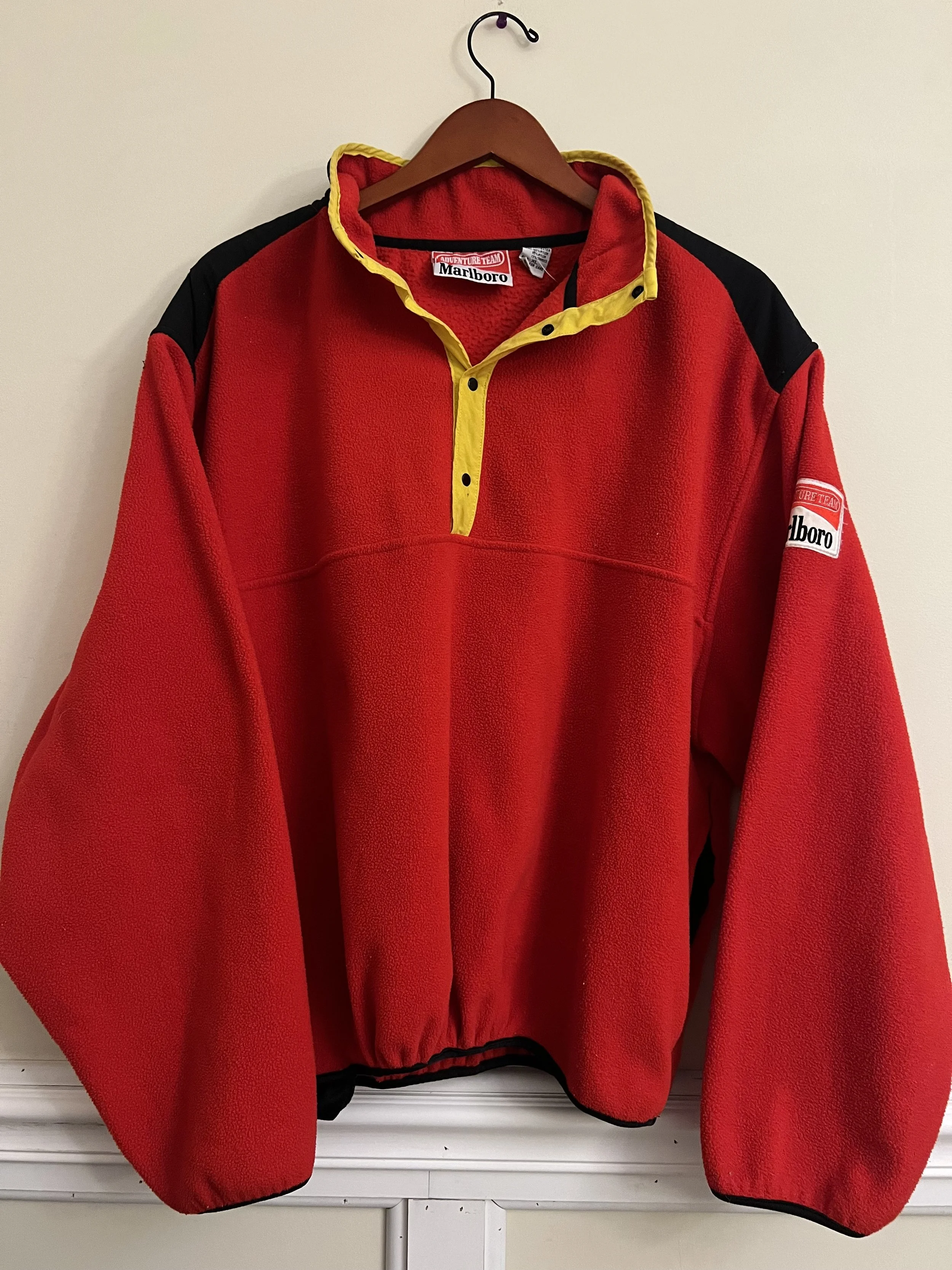 Vintage 90s Marlboro Red Sherpa Crew
