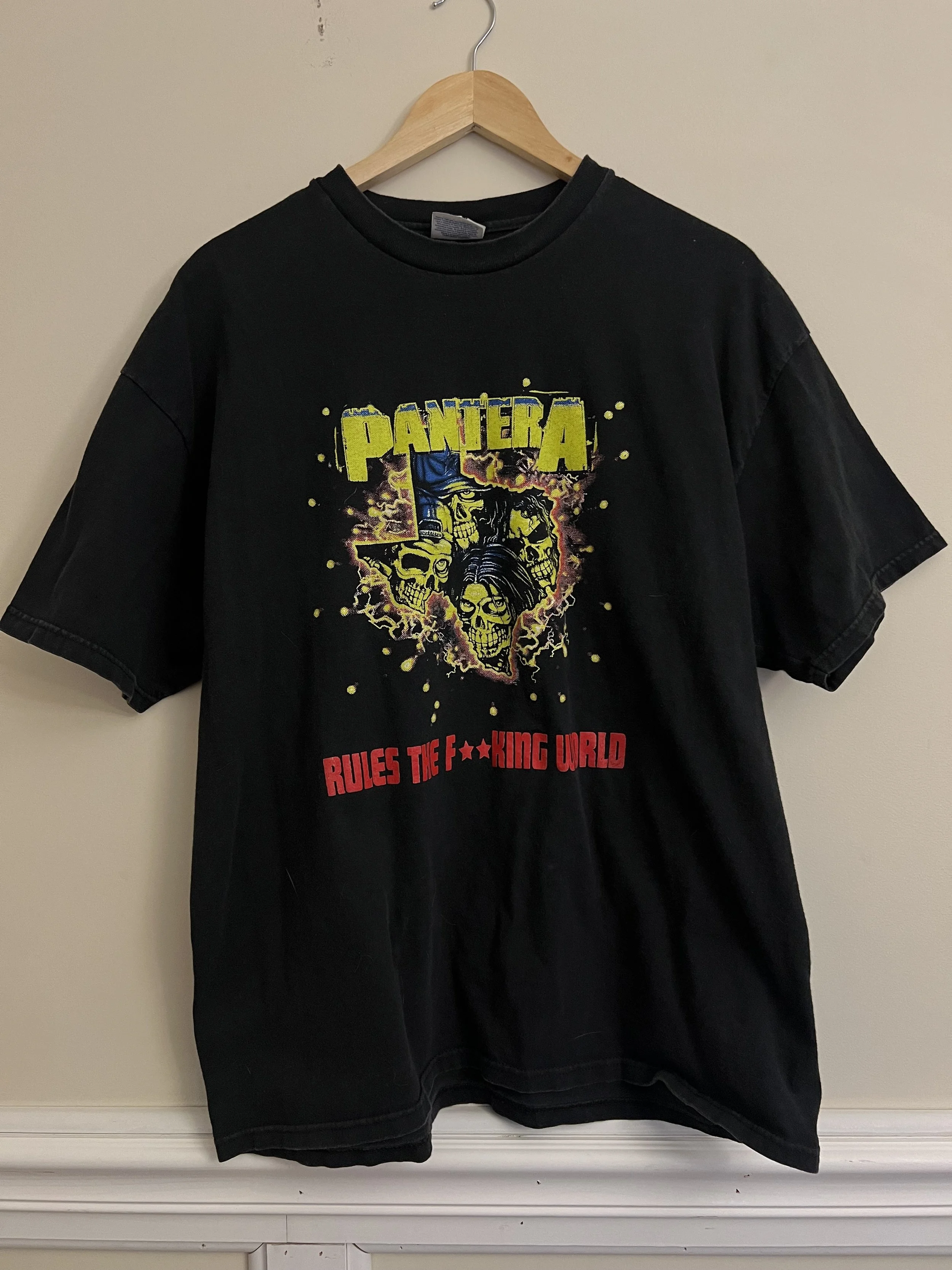 Vintage Pantera T-Shirt XL 2001 Extreme Steel Tour Double Sided Band Tee Fade