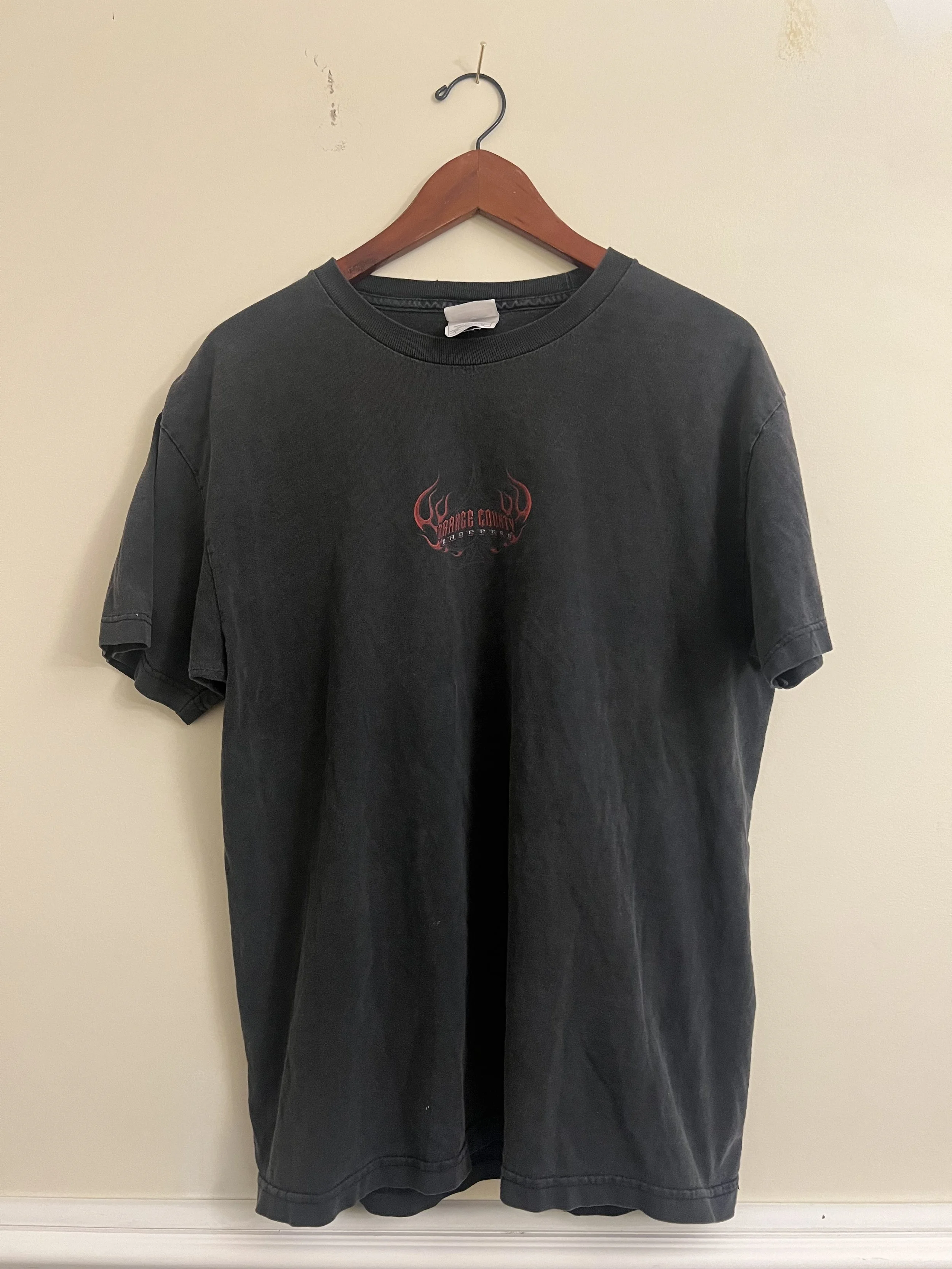 Vintage Orange County Choppers New York Flame Graphic T-Shirt Y2K Biker Tee