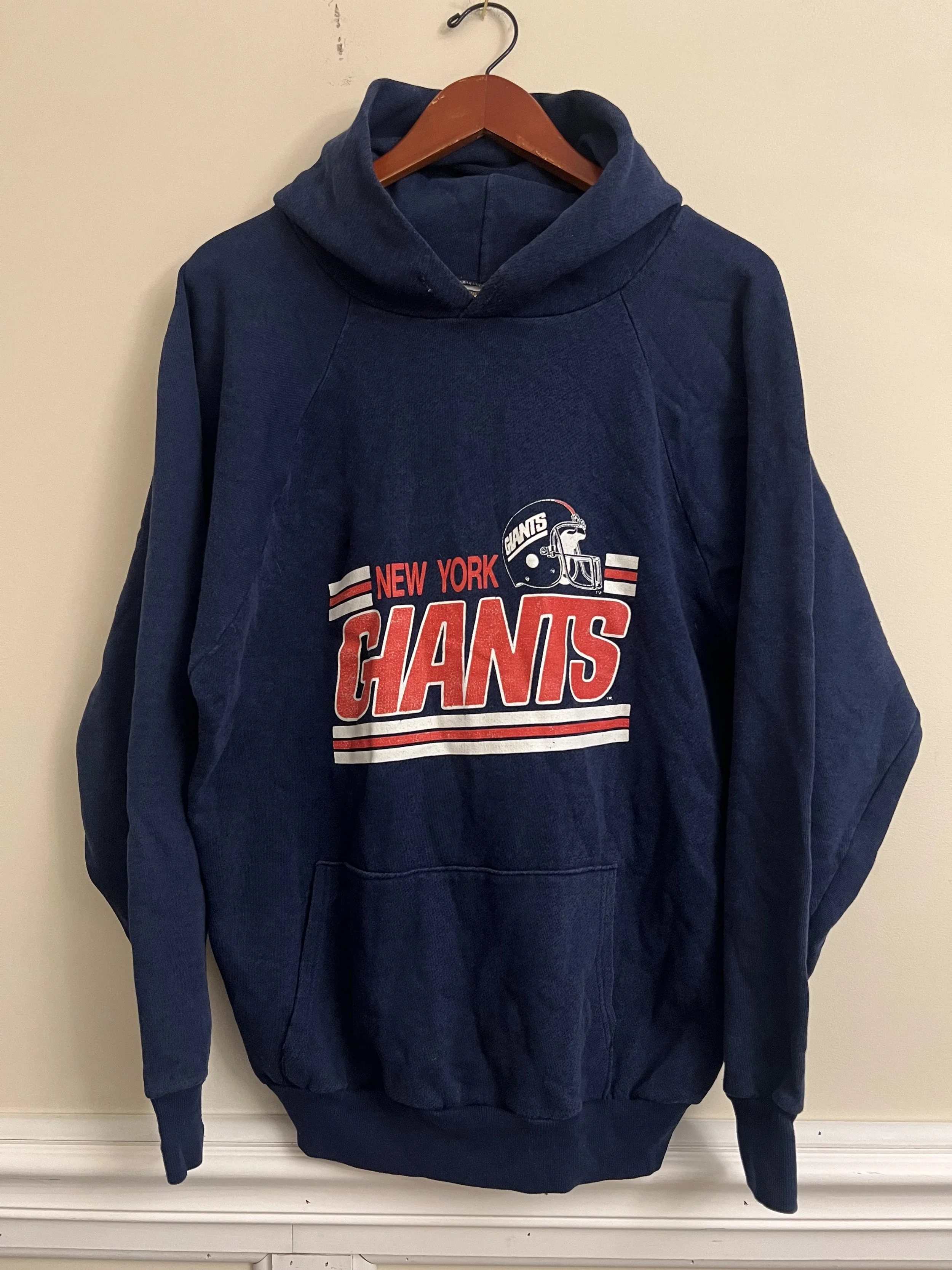 Vintage 80s Trench Tag New York Giants Hoodie NFL