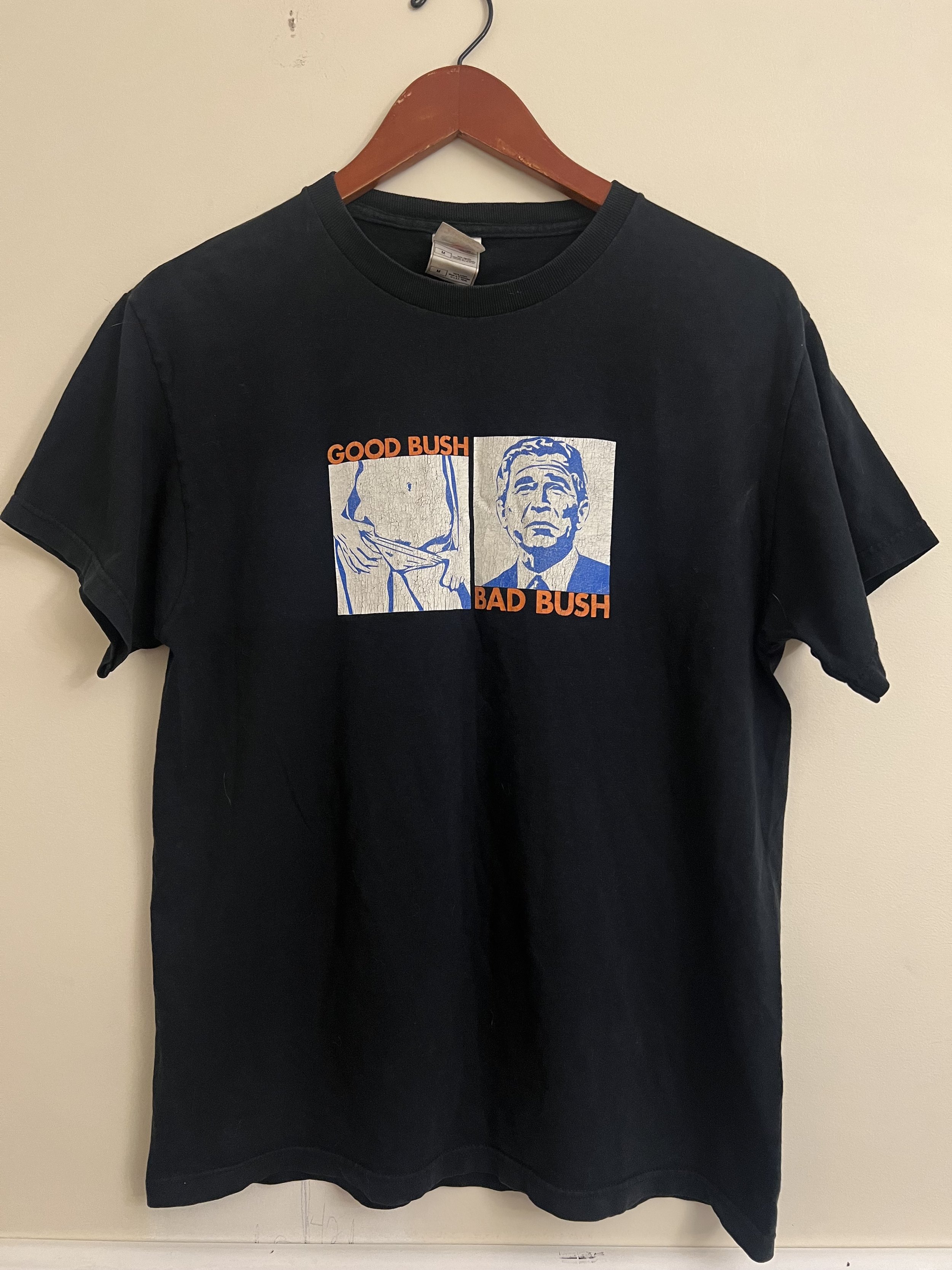 Vintage Late 90s/Early 00s Good Bush Bad Bush Political Graphic Tee