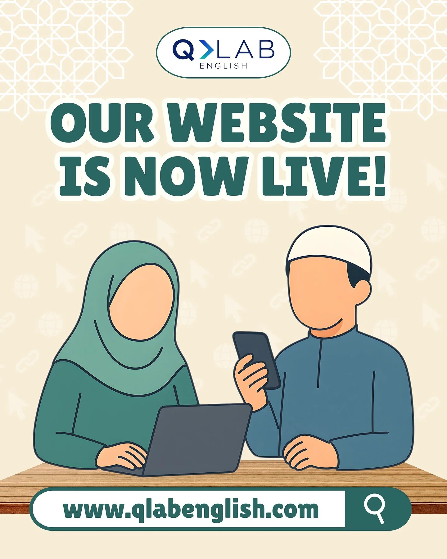 🎉 Alhamdulillah! The official Q&gt;Lab English website is now live!

Explore our Qur&rsquo;an-integrated English programs, franchise opportunities, and educational vision &mdash; all in one place.

Visit us at www.qlabenglish.com ✨

Let&rsquo;s buil
