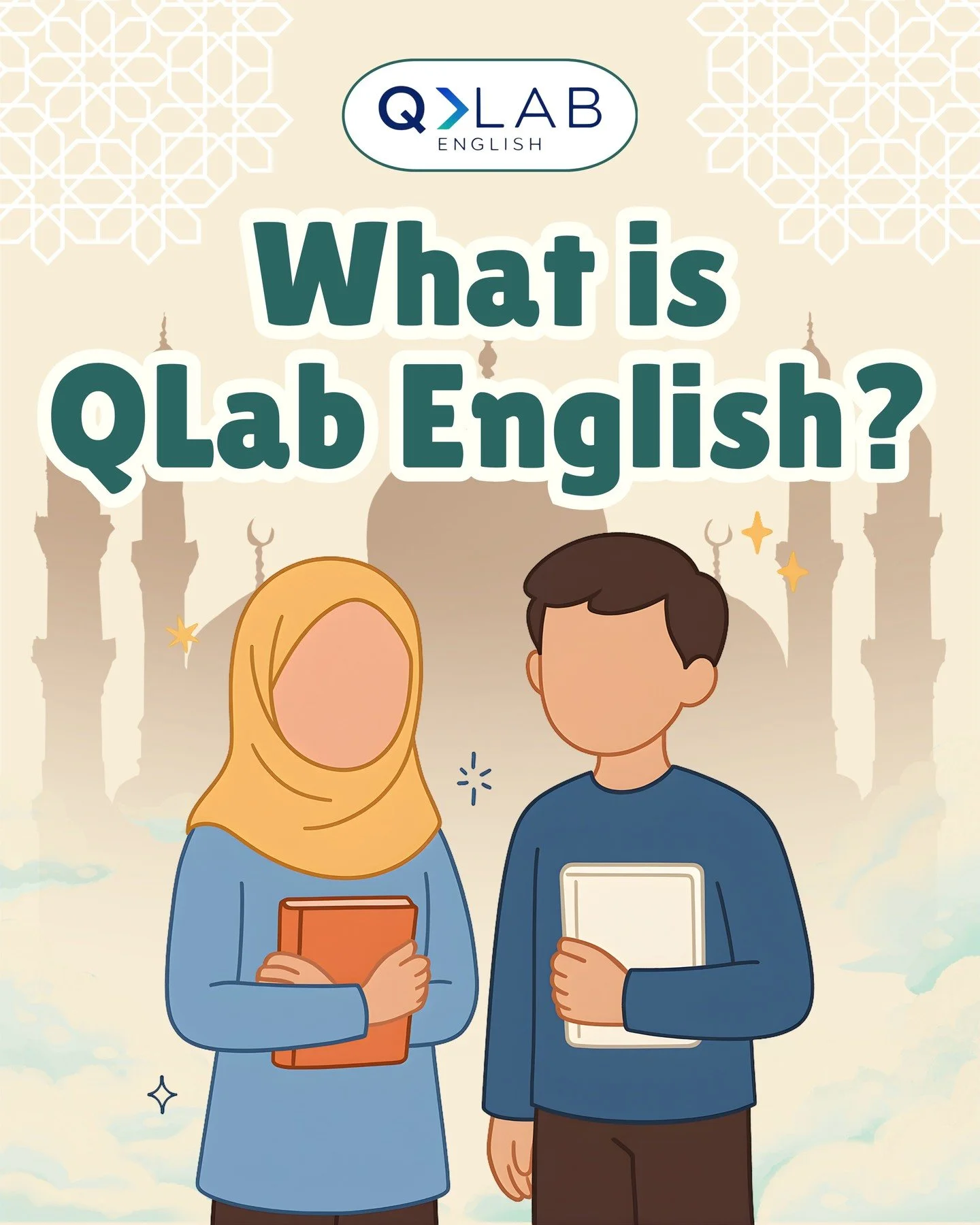 QLAB English is not just an English course &mdash; it&rsquo;s a purpose-driven learning ecosystem built on character, creativity, and meaningful learning.

We aim to:
✨ Strengthen English communication skills
✨ Build confidence with Islamic-friendly 