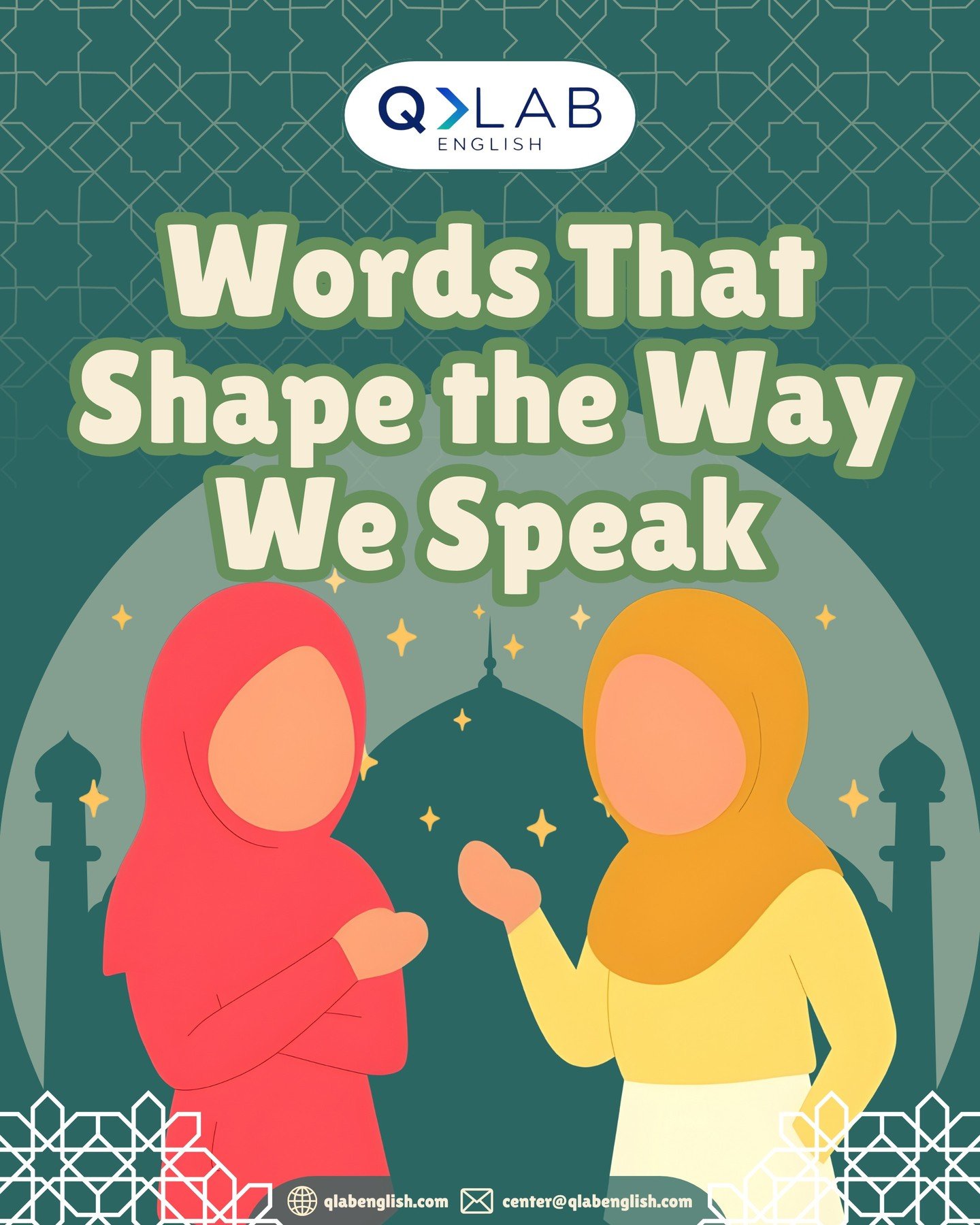 Language is more than grammar and vocabulary.
The words we choose shape how we think, act, and respond.

At QLAB English, learning English also means learning how to express purpose, gratitude, responsibility, and patience &mdash; in real conversatio