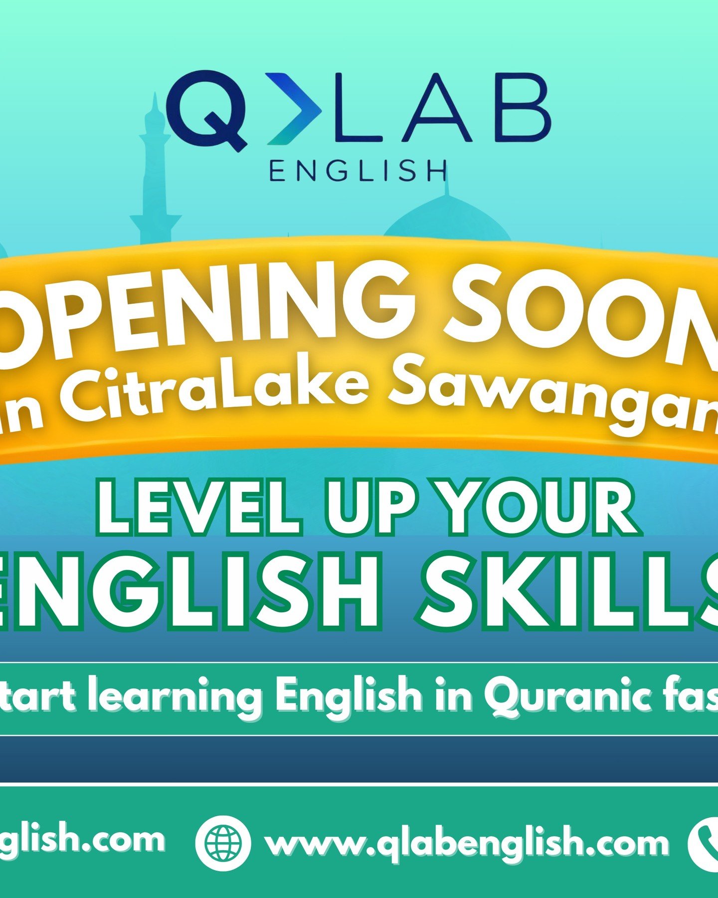 🌿 For families around Sawangan &amp; nearby areas&hellip;
QLAB English is OPENING SOON in CitraLake Sawangan ✨

Level up your English skills with a program that combines
📘 Communicative English
🌙 Qur&rsquo;anic values

✨ Let&rsquo;s start learning