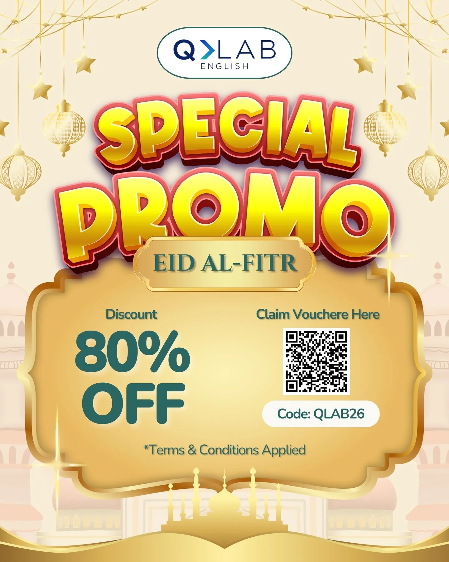 ✨ SPECIAL PROMO EID AL-FITR WITH QLAB ENGLISH! ✨

Assalamu&rsquo;alaikum warahmatullahi wabarakatuh 🤍
Marhaban ya Ramadan! This Eid Al-Fitr, celebrate with something meaningful &mdash; a gift of knowledge, faith, and fluency for your little ones 🌙✨