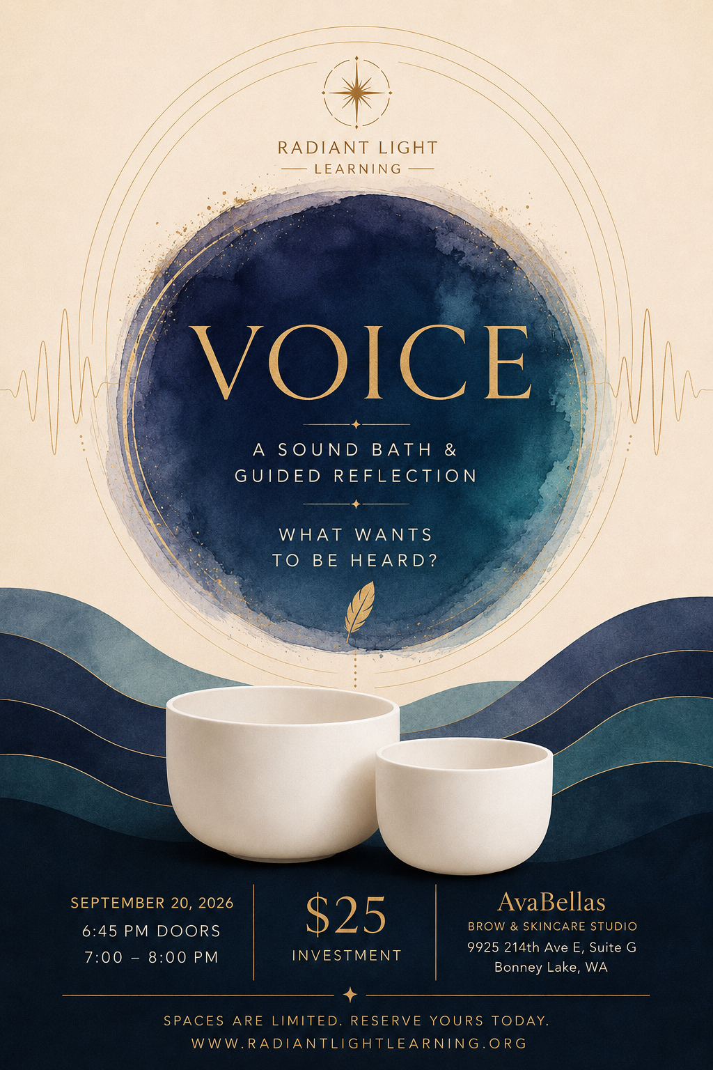 9/20 - 6:45p Voice - Sound Bath & Guided Reflection