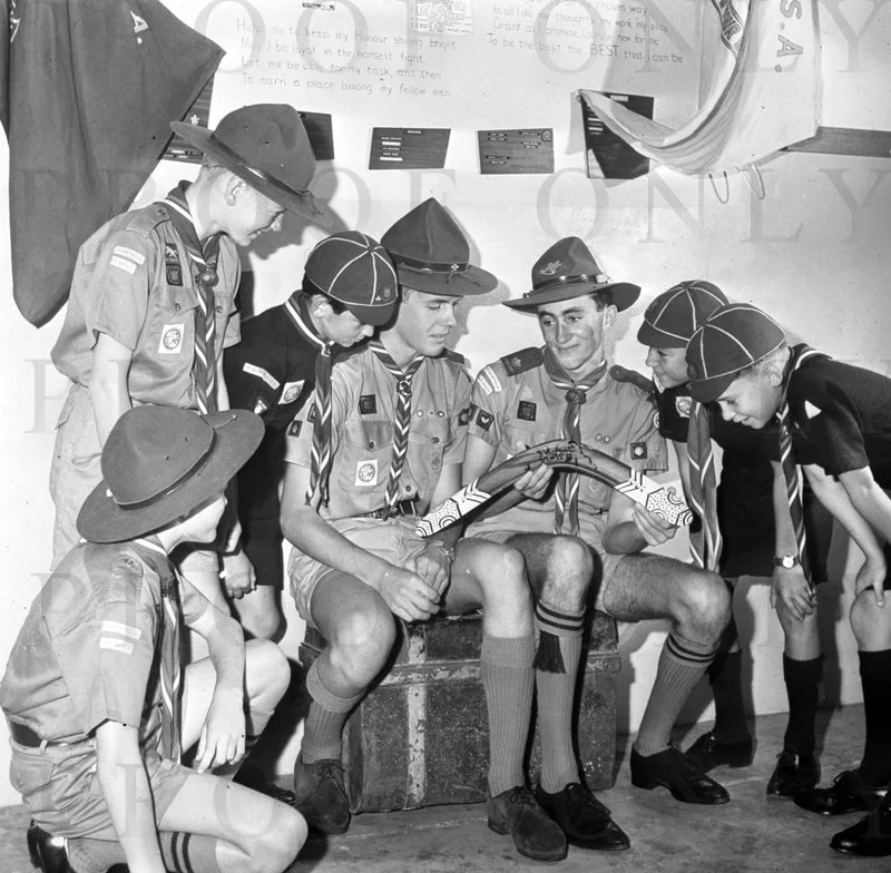 Pesonality Boy Scout with Cubs 1967 D69-89