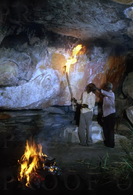 Aust; D17- 88 Cave Paintings by Torch