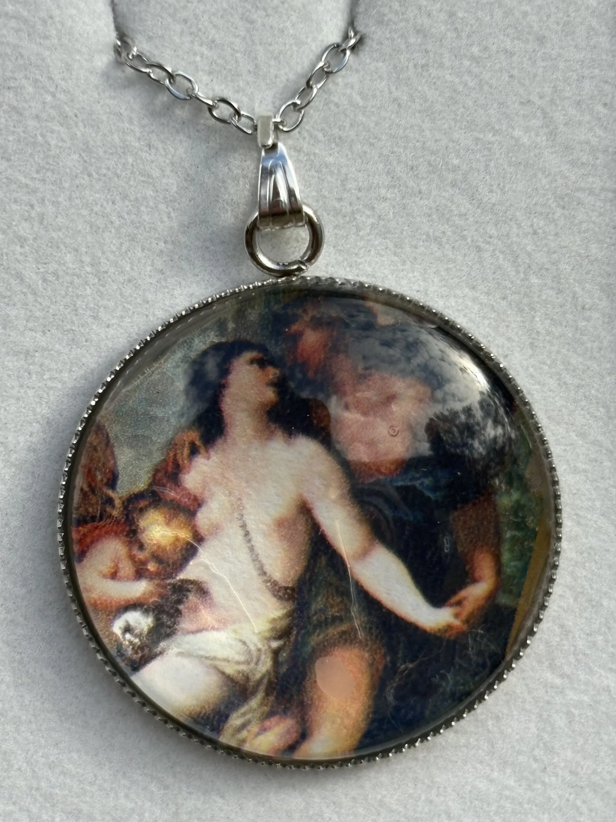 Vintage Stamp Necklace