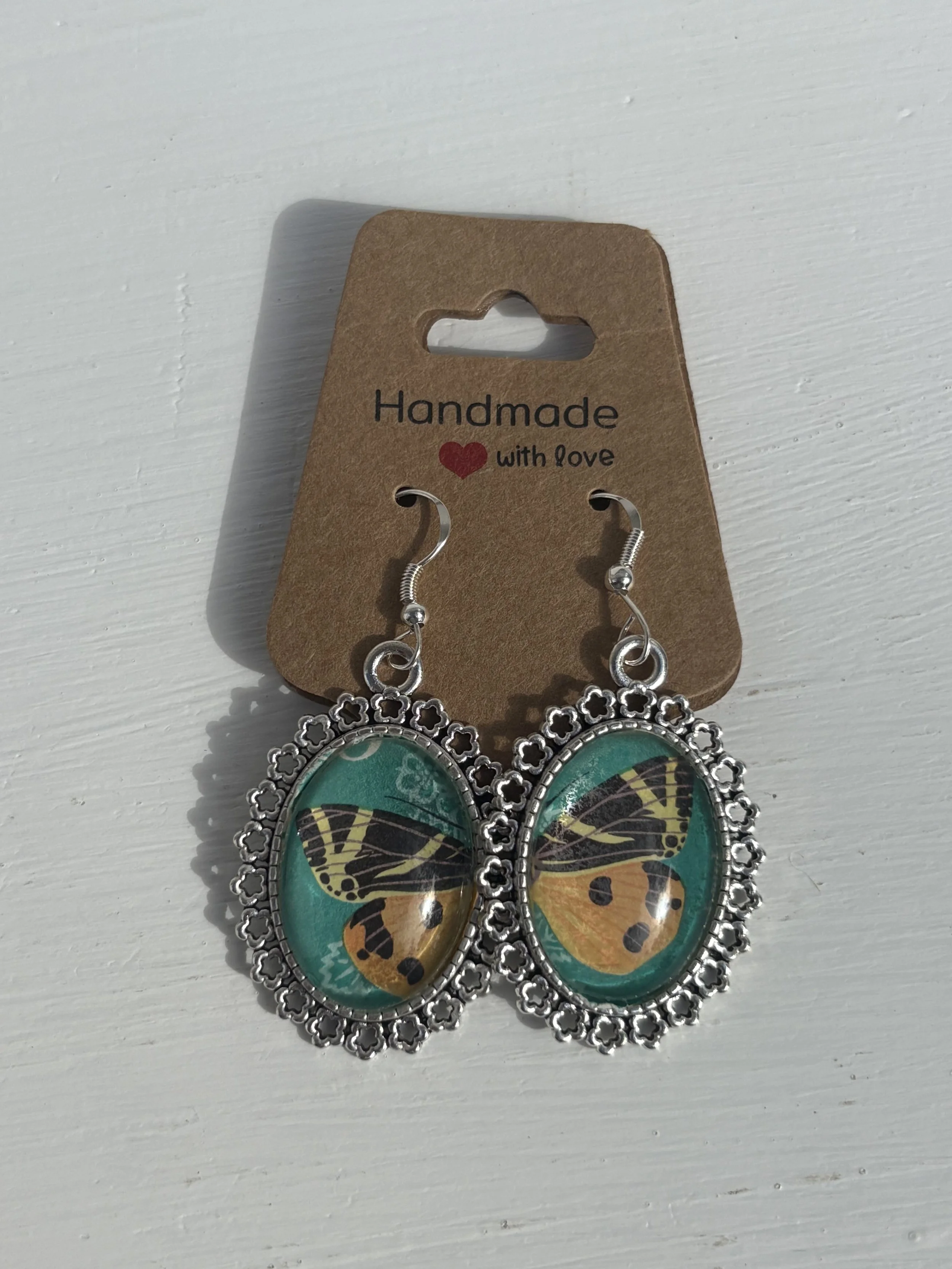 Vintage Stamp Earrings