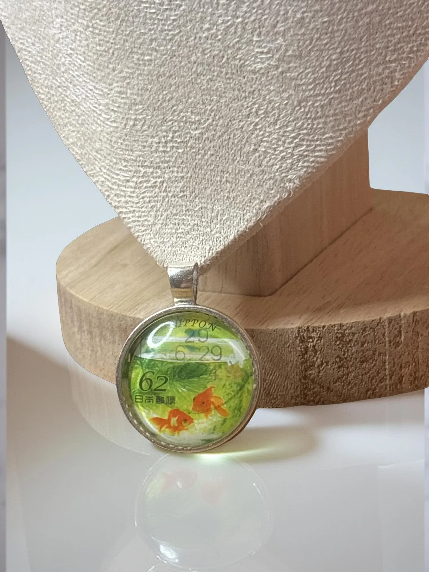Fish Bowl Japanese Stamp Necklace