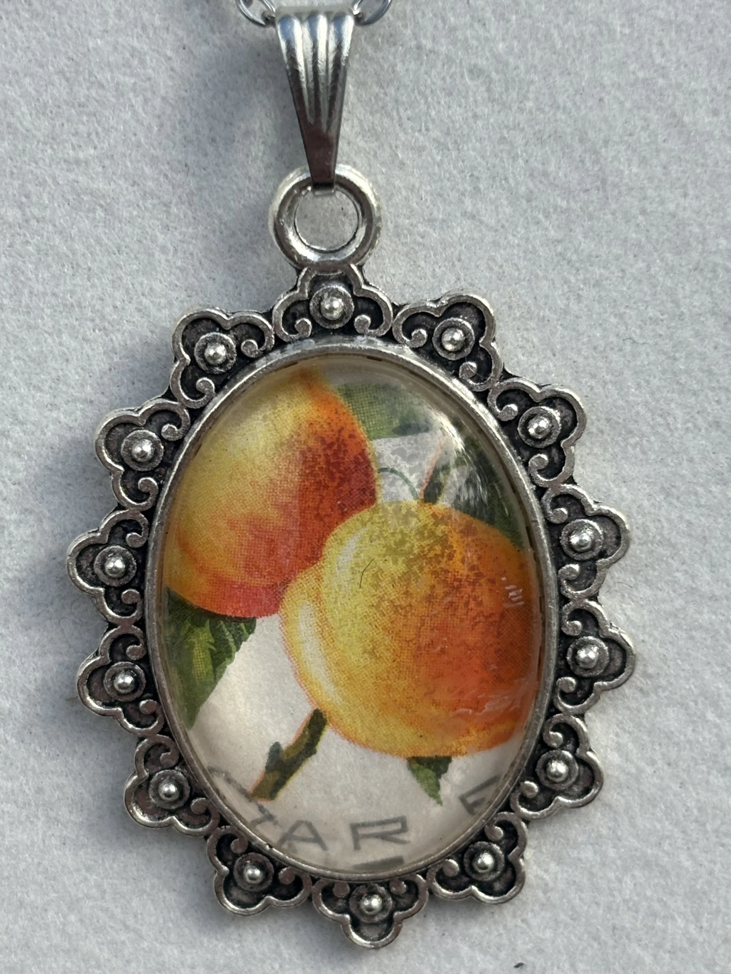 Vintage Stamp Necklace