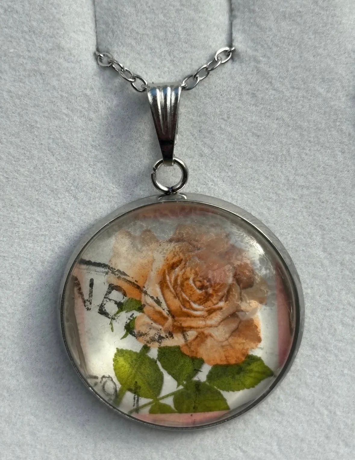 Rose Stamp Necklace