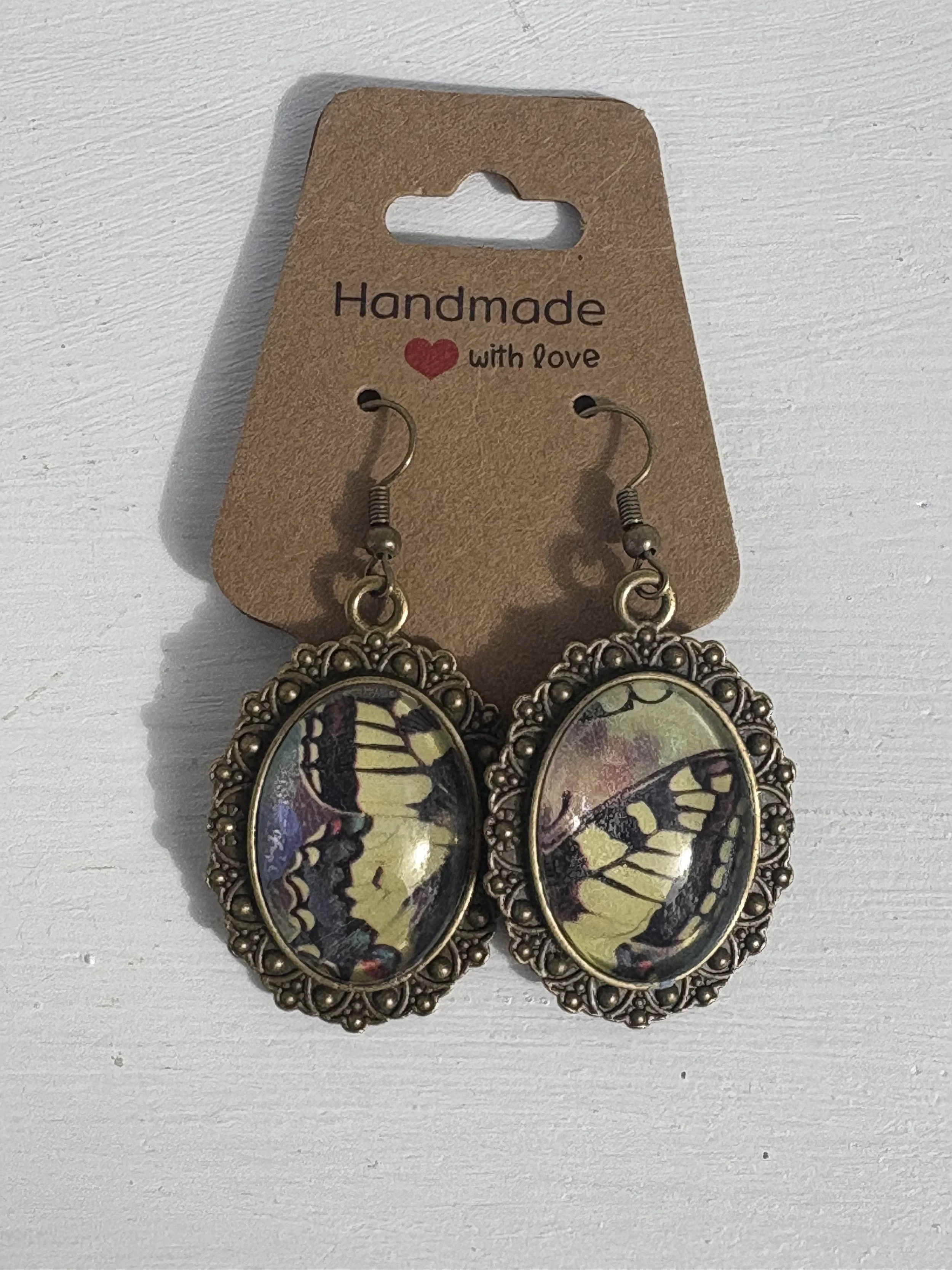 Vintage Stamp Earrings