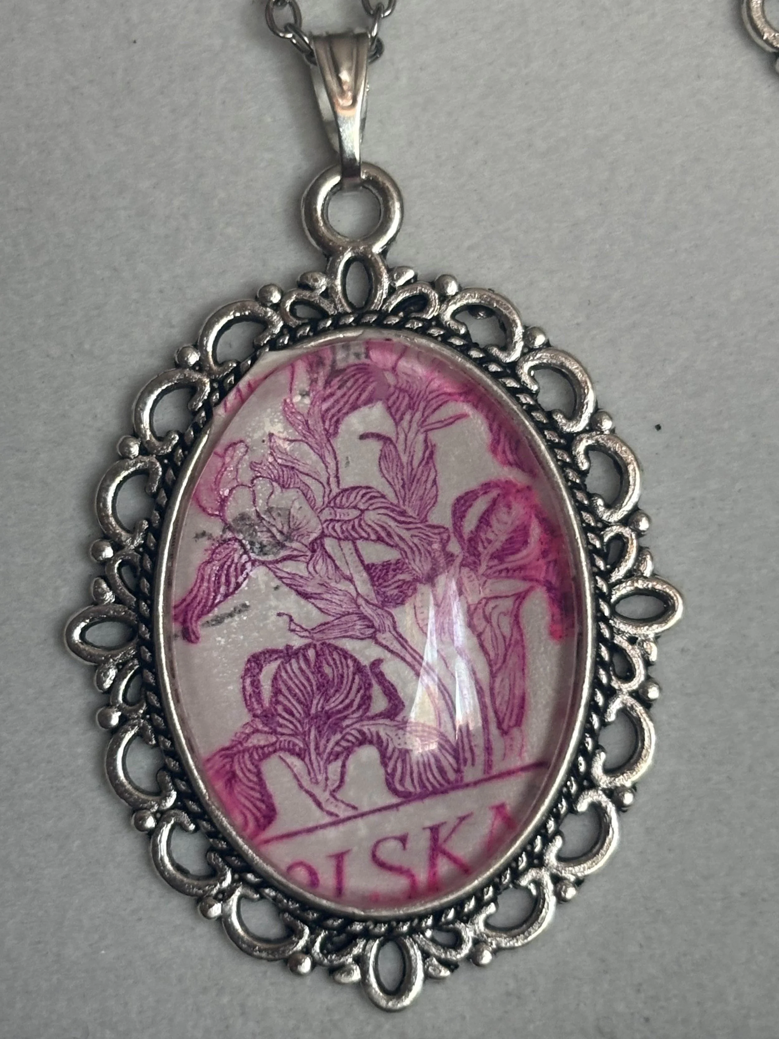 Vintage Stamp Necklace