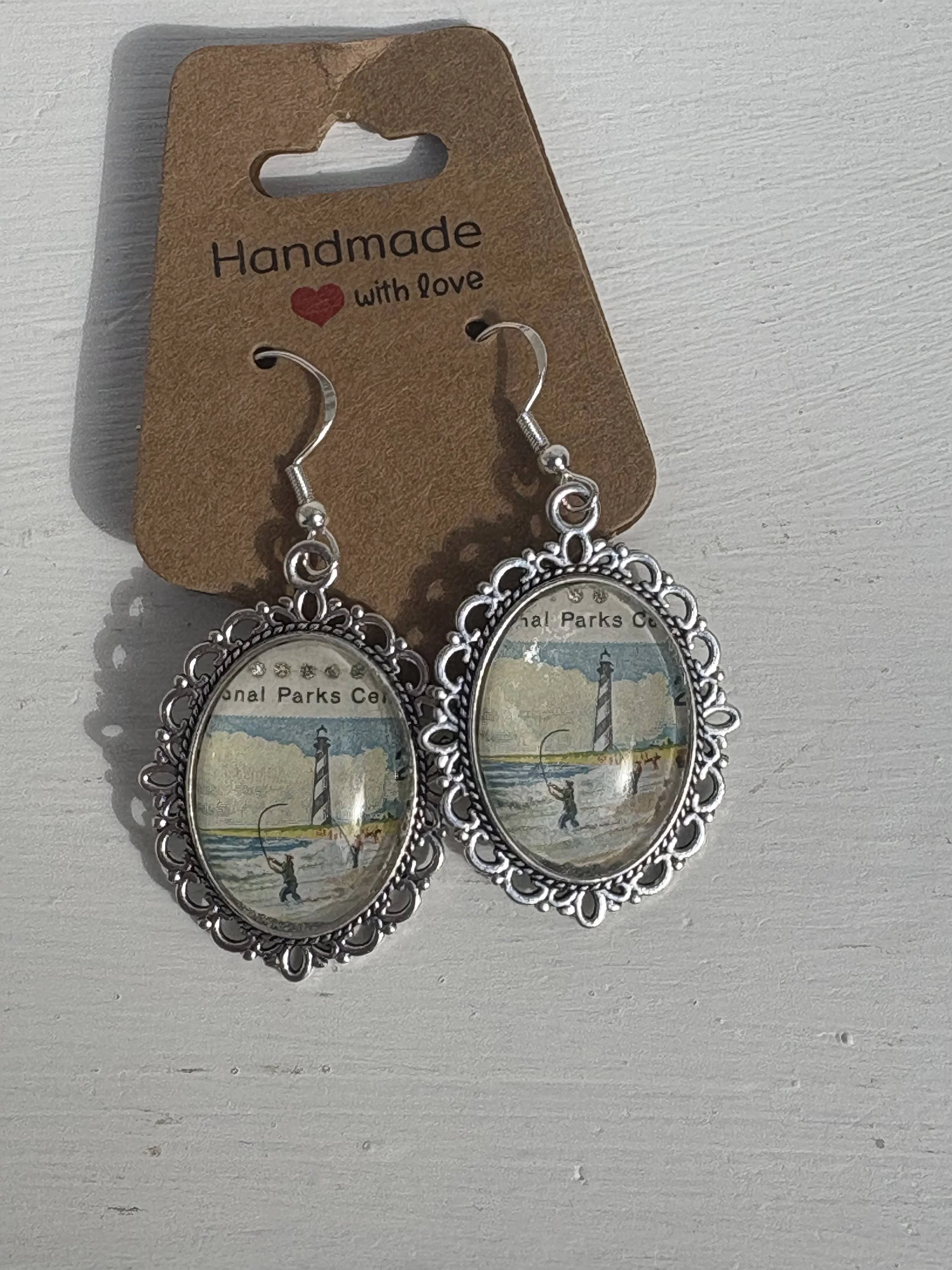Vintage Stamp Earrings