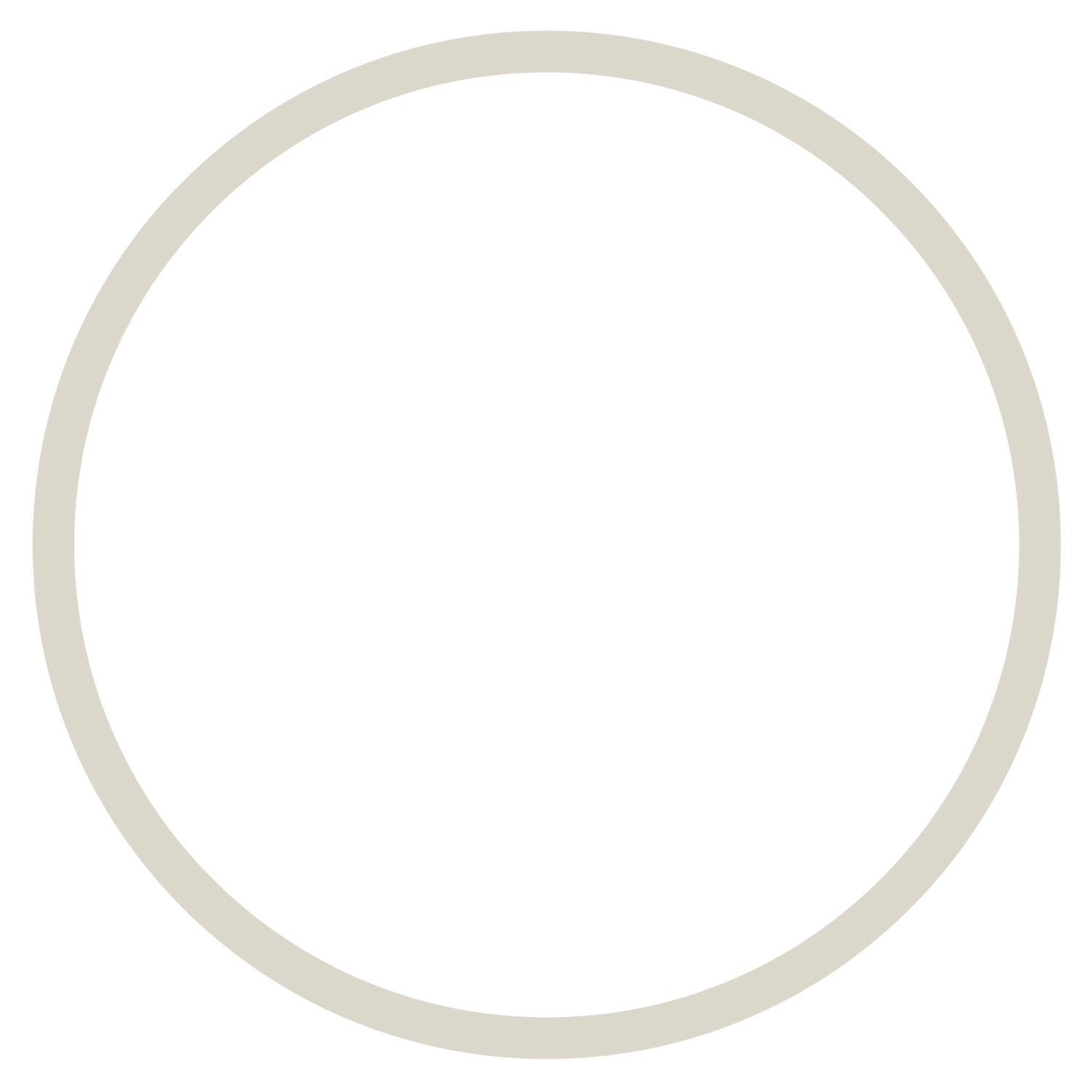 A gold circular border on a black background.