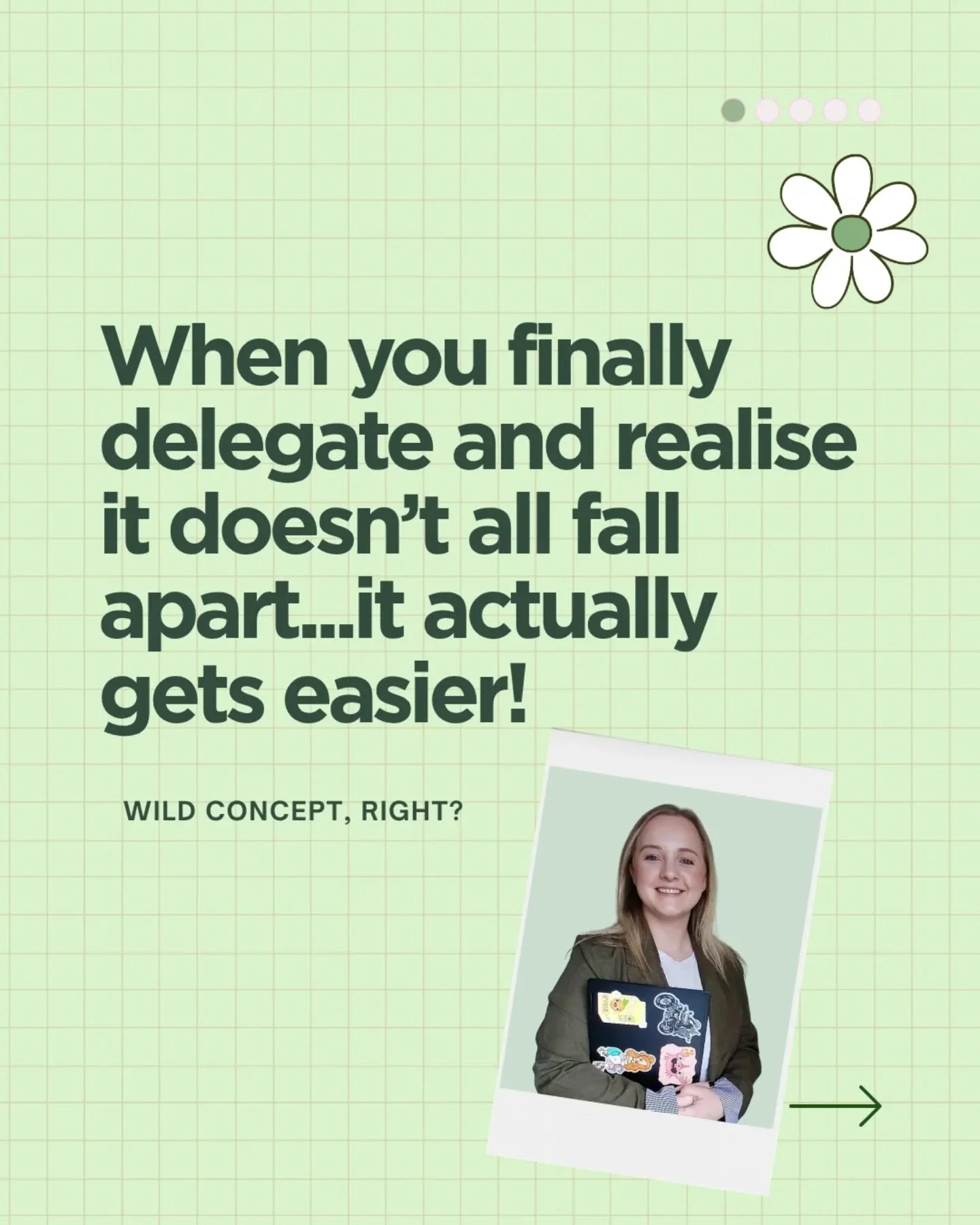 You know that moment when you hand something off for the first time..and you're secretly waiting for the sky to fall? 
Except, it doesn't! 
Things actually get done. Properly. On time. And without a mild menty b 😅

That's the power of smart delegati