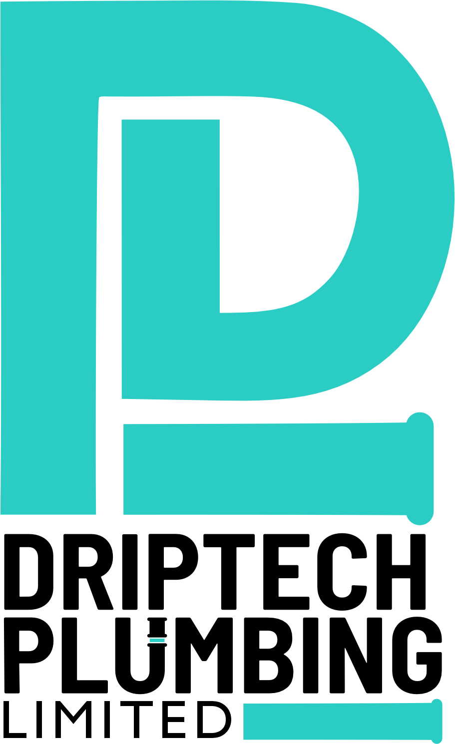 Close-up of a stylized logo with a large turquoise letter 'D' and a smaller black letter 'L' inside it, against a black background.
