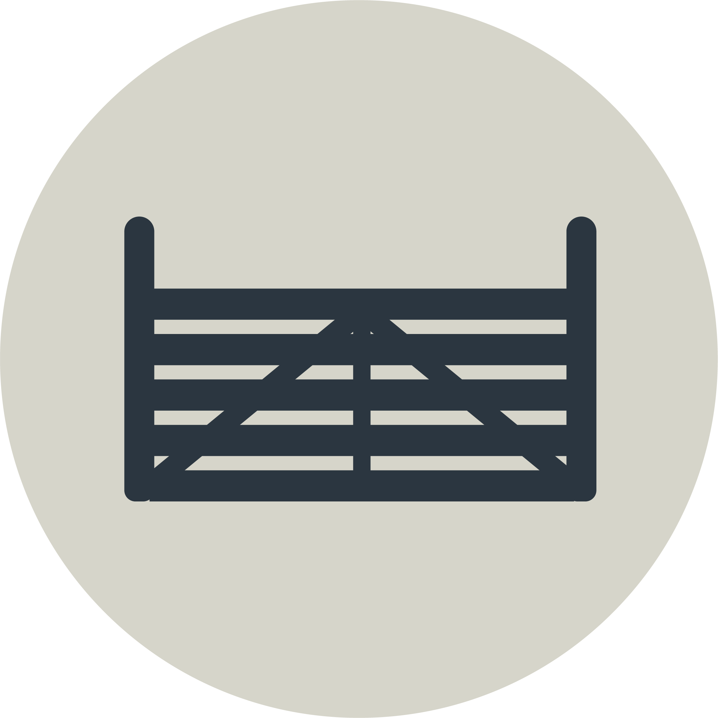 Icon of a gate, used for farm or pasture access.