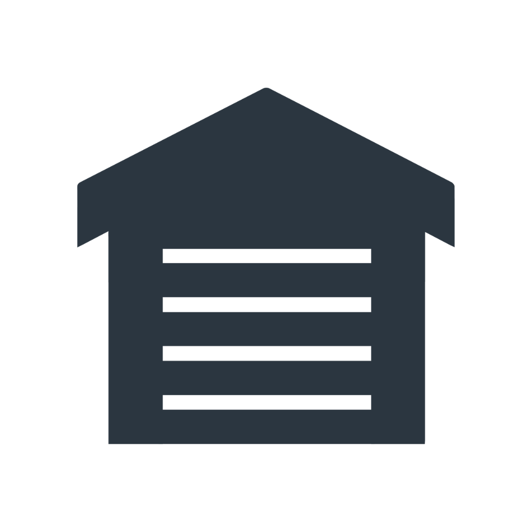 Icon of a house with a garage door.