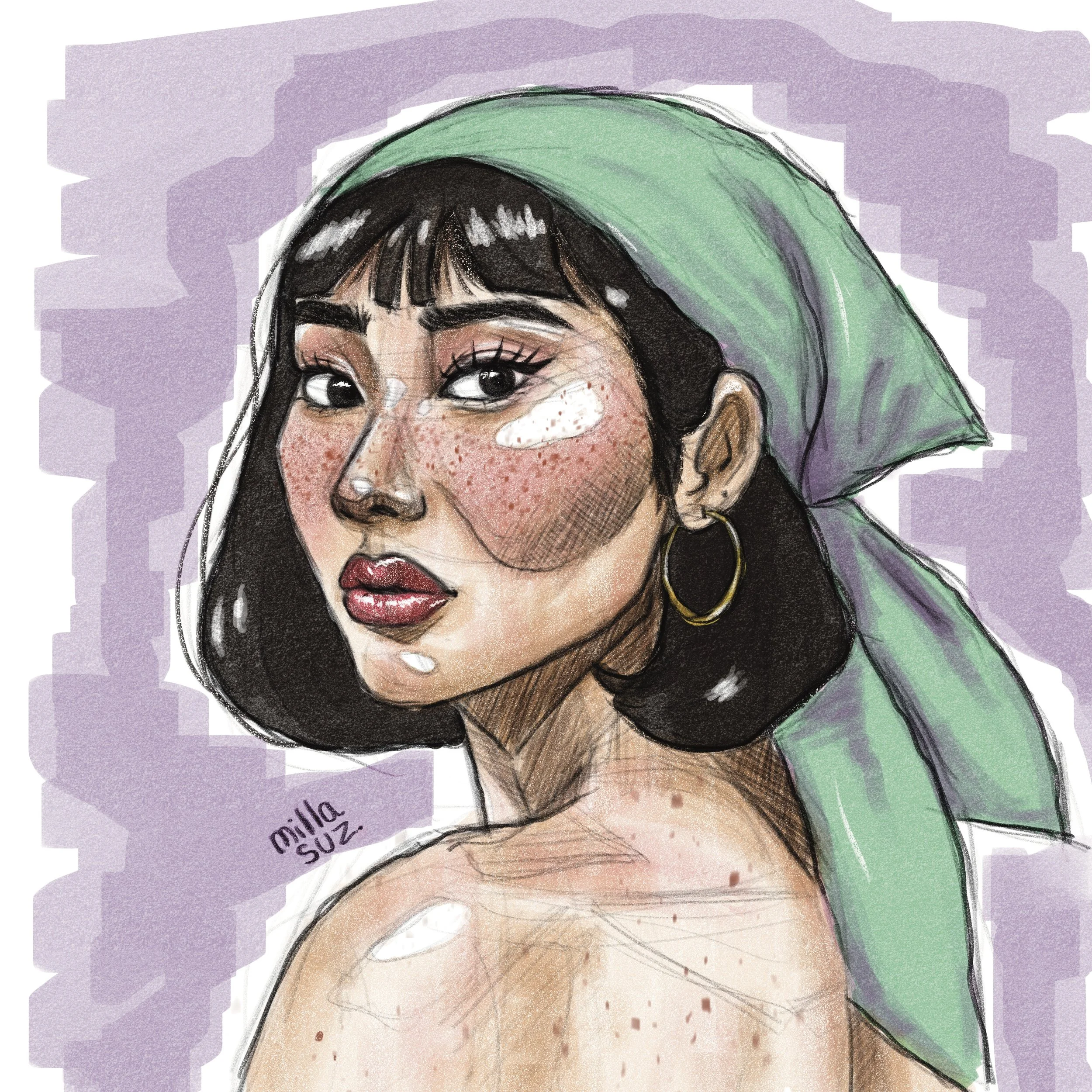 green scarf