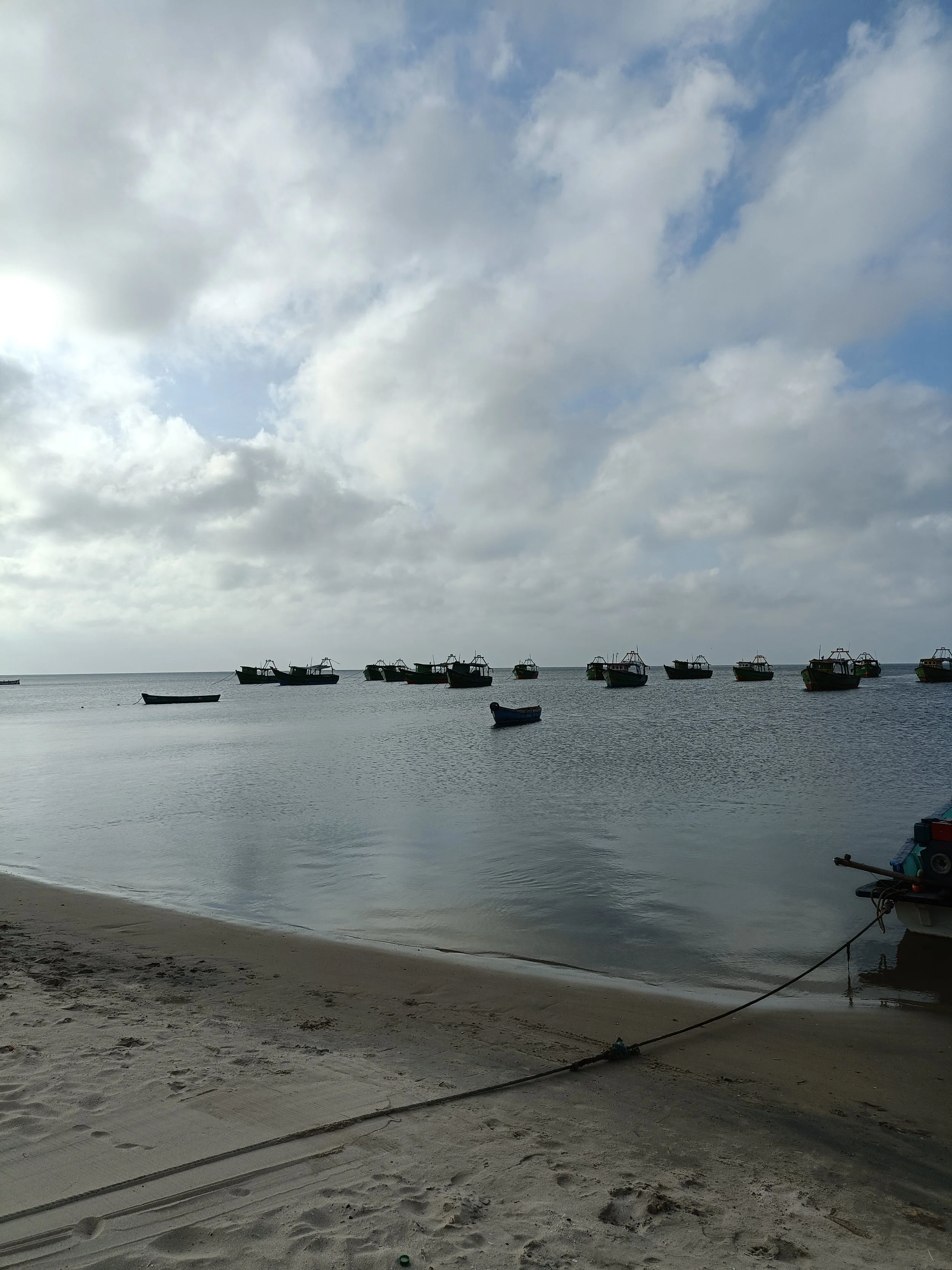 Bay of Bengal with boats