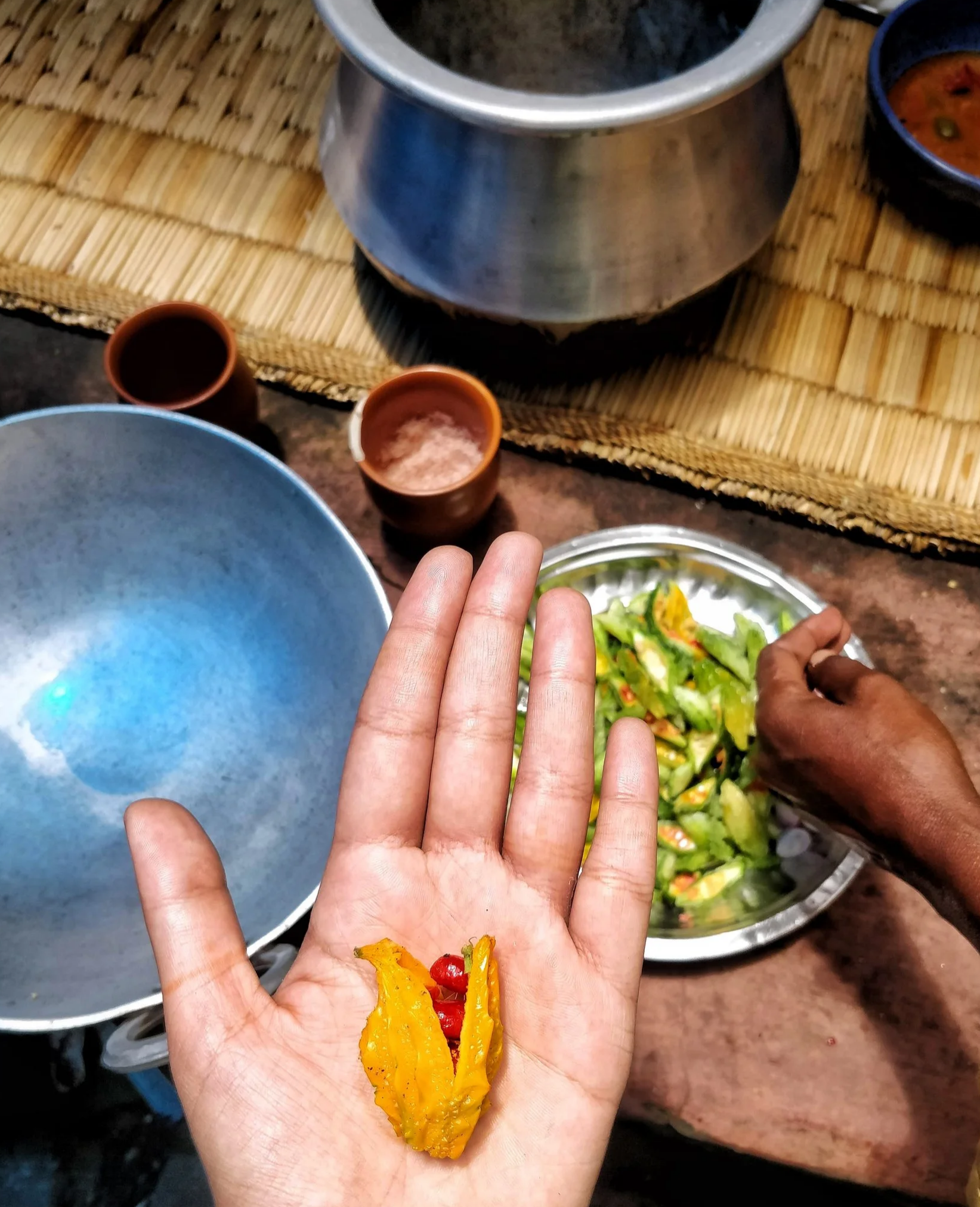 Cooking with hill bitter gourd