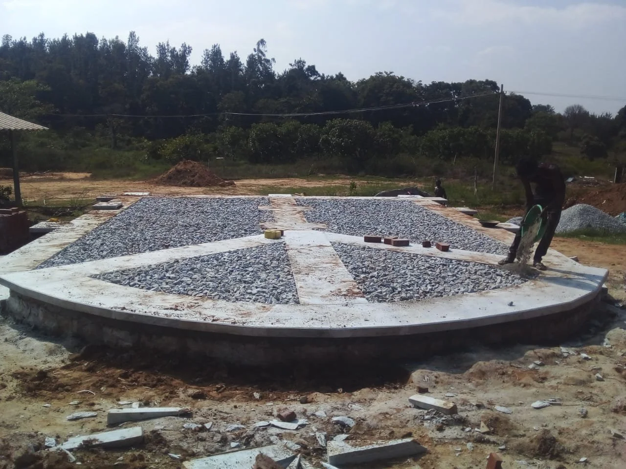 Plinth stone and infill [photo by contractor]