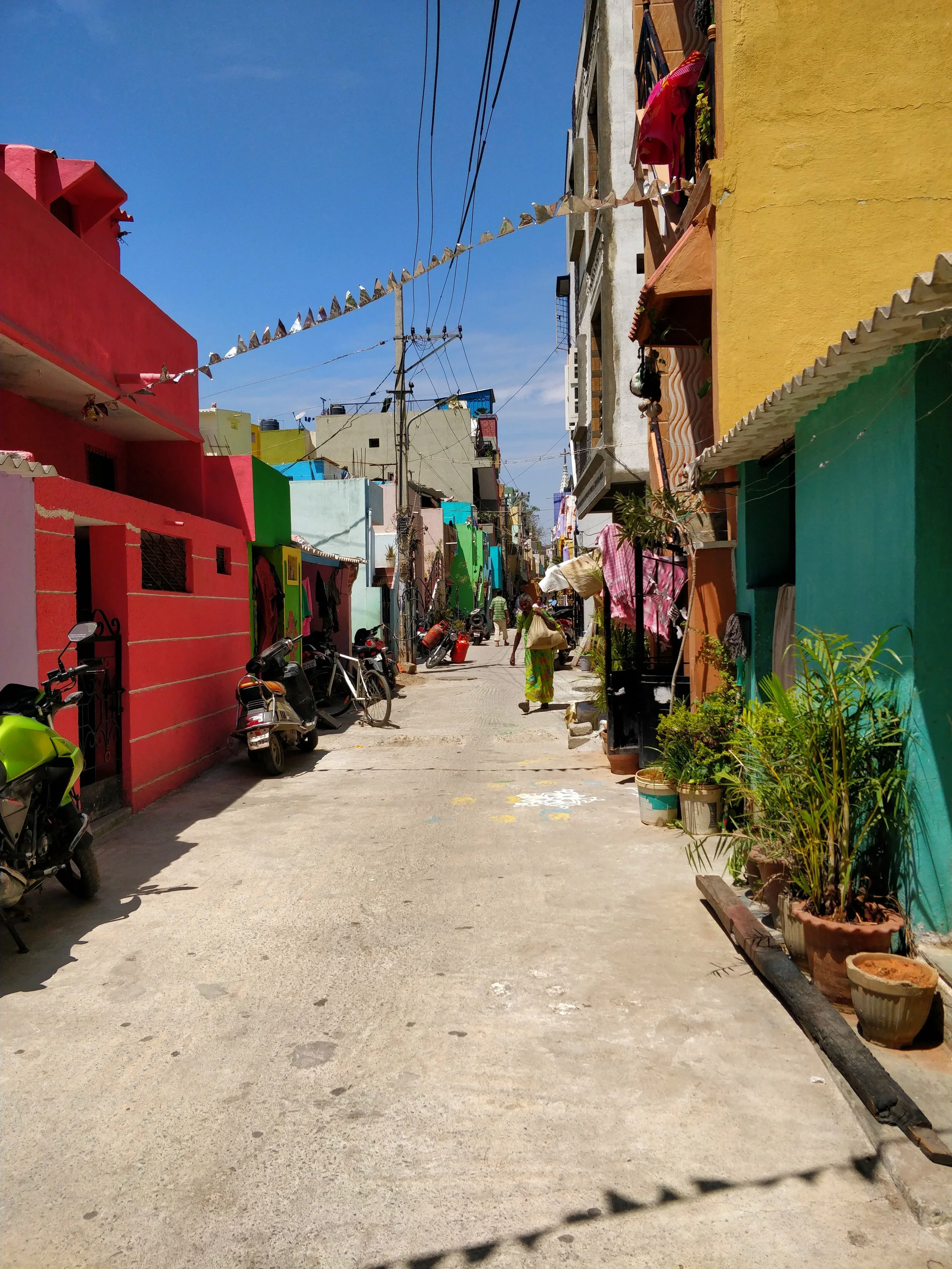 Residential area - colourful facades