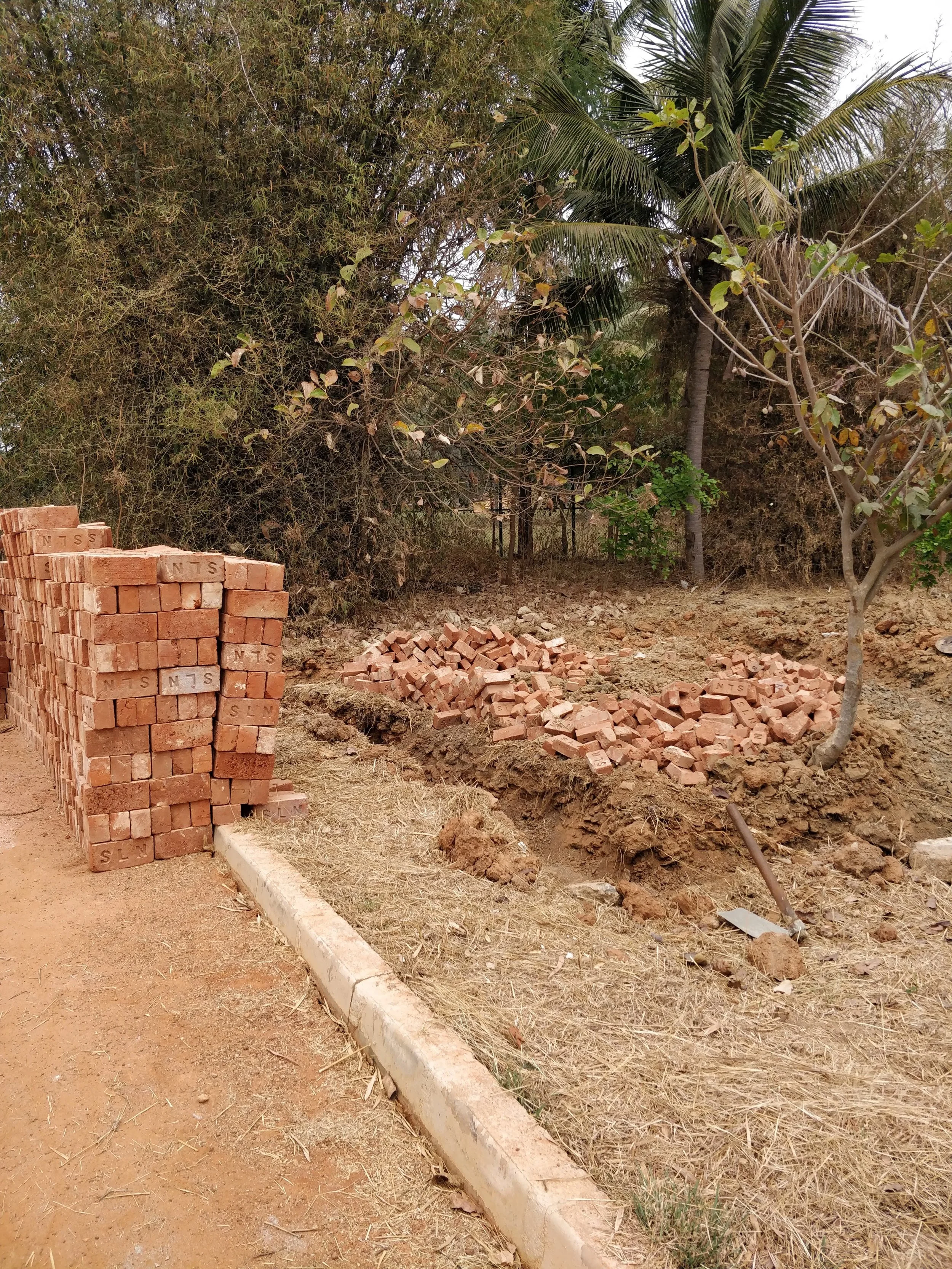 Preparation - trench for stage wall