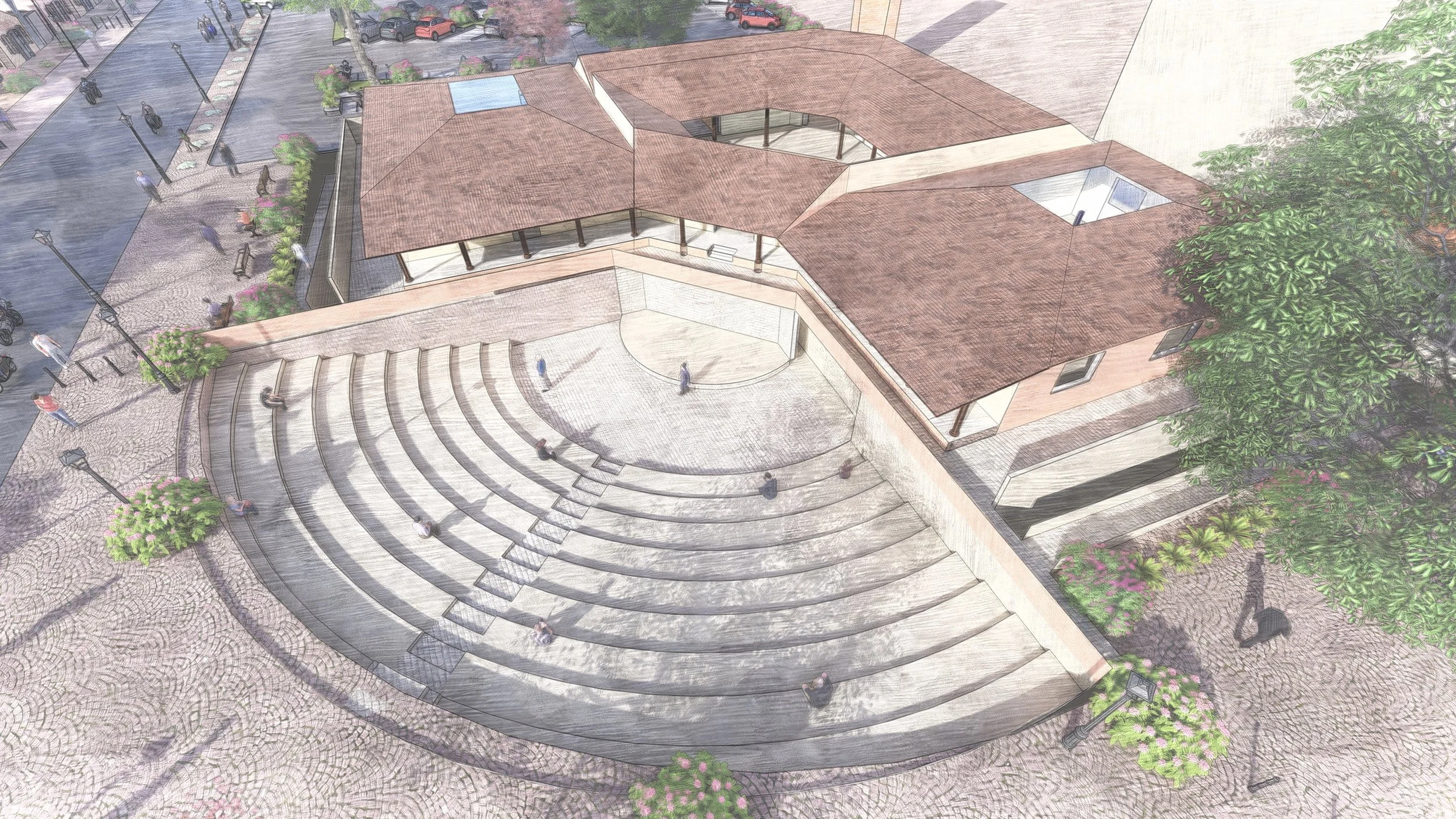 Exhibition centre and amphitheatre