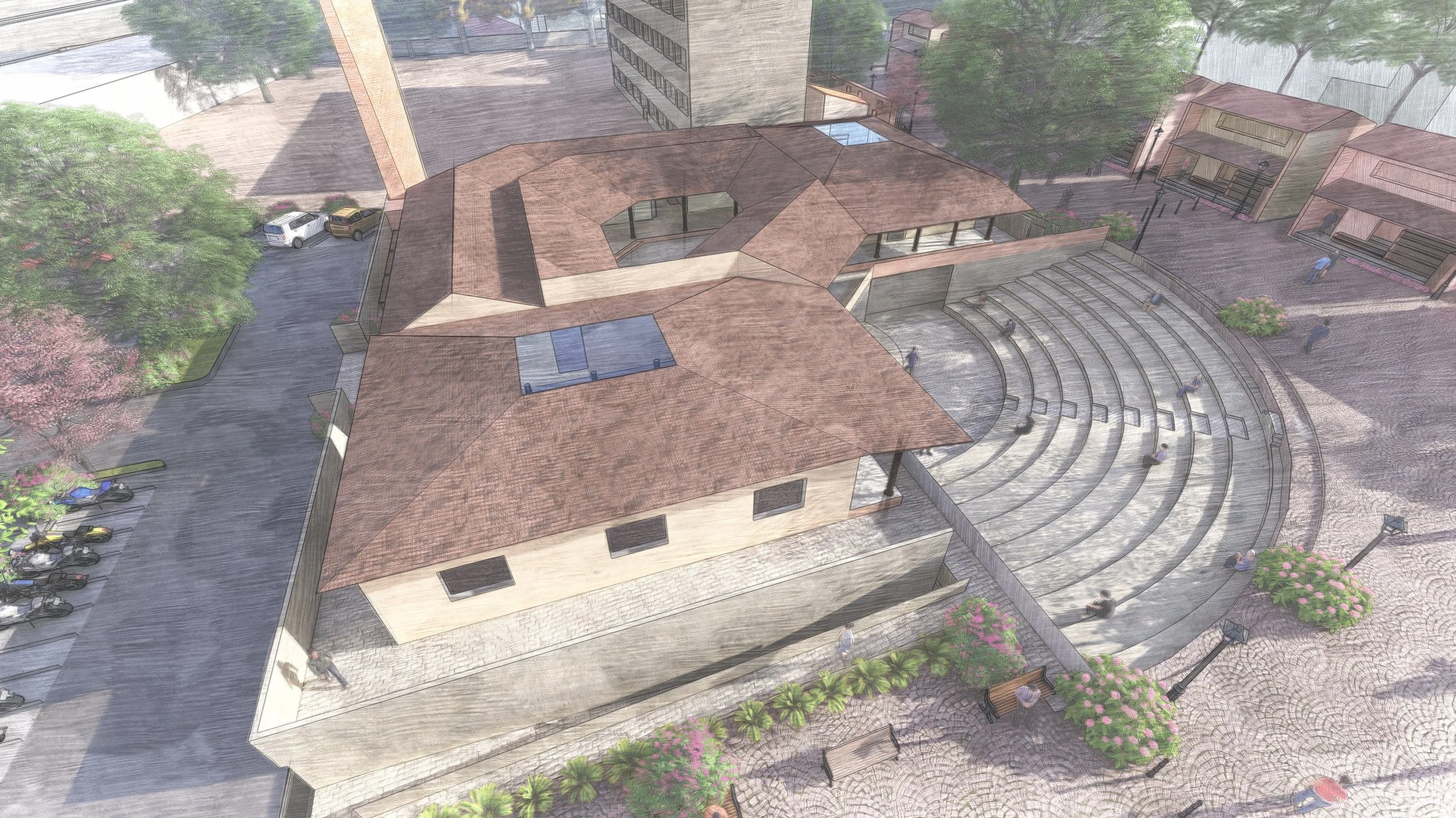 Exhibition centre and amphitheatre