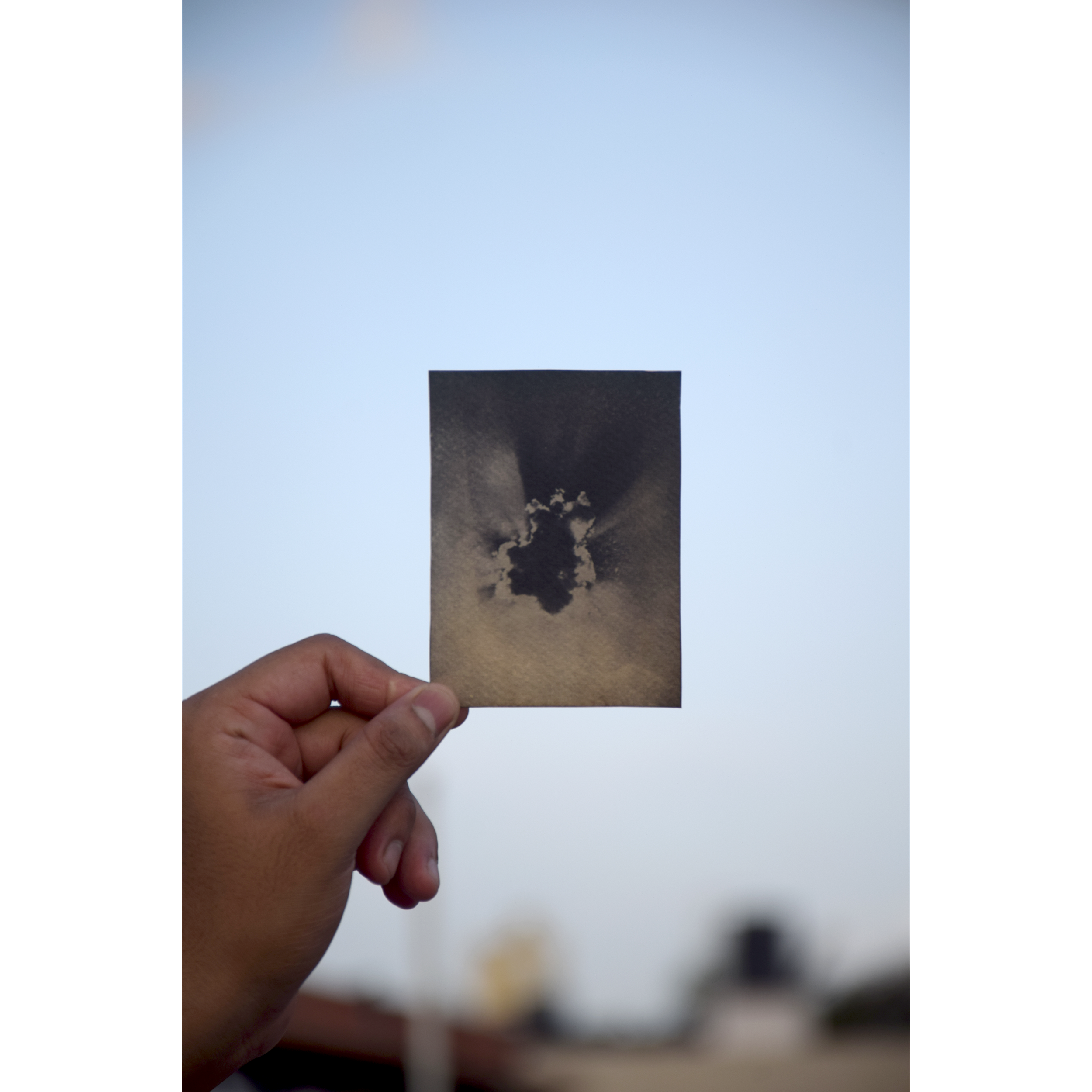 'Silver lining' (toned with coffee), cyanotype on 50% cotton paper