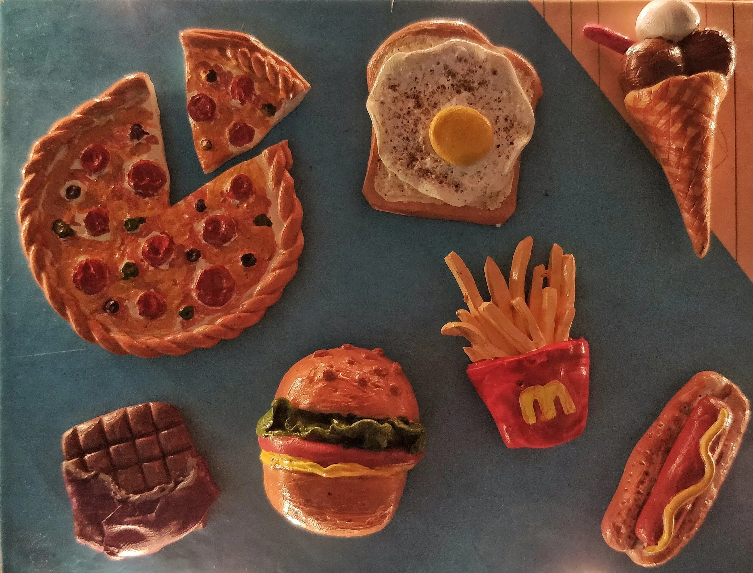 Polymer clay fridge magnets