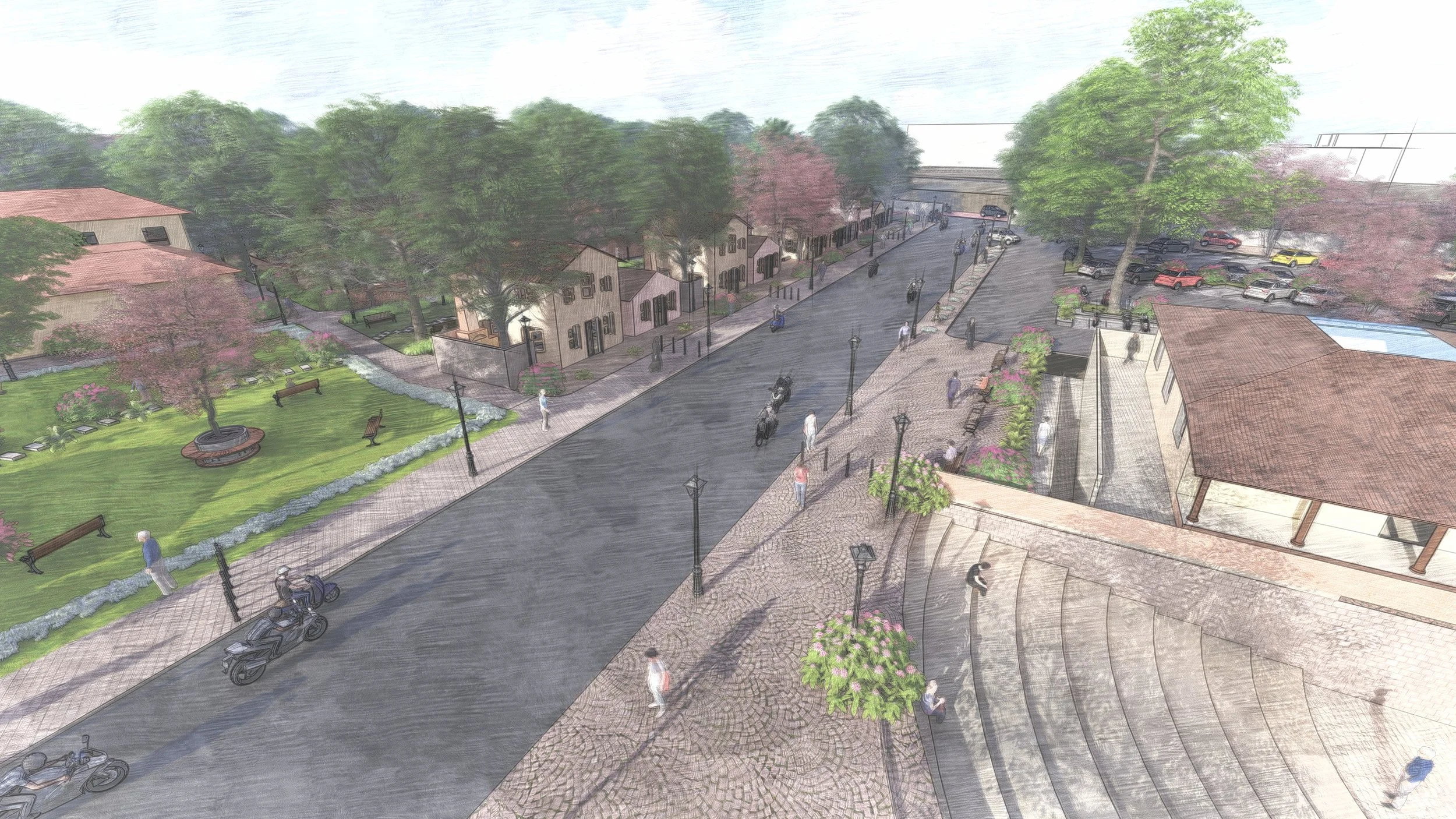 Pottery lane with studio/workshops