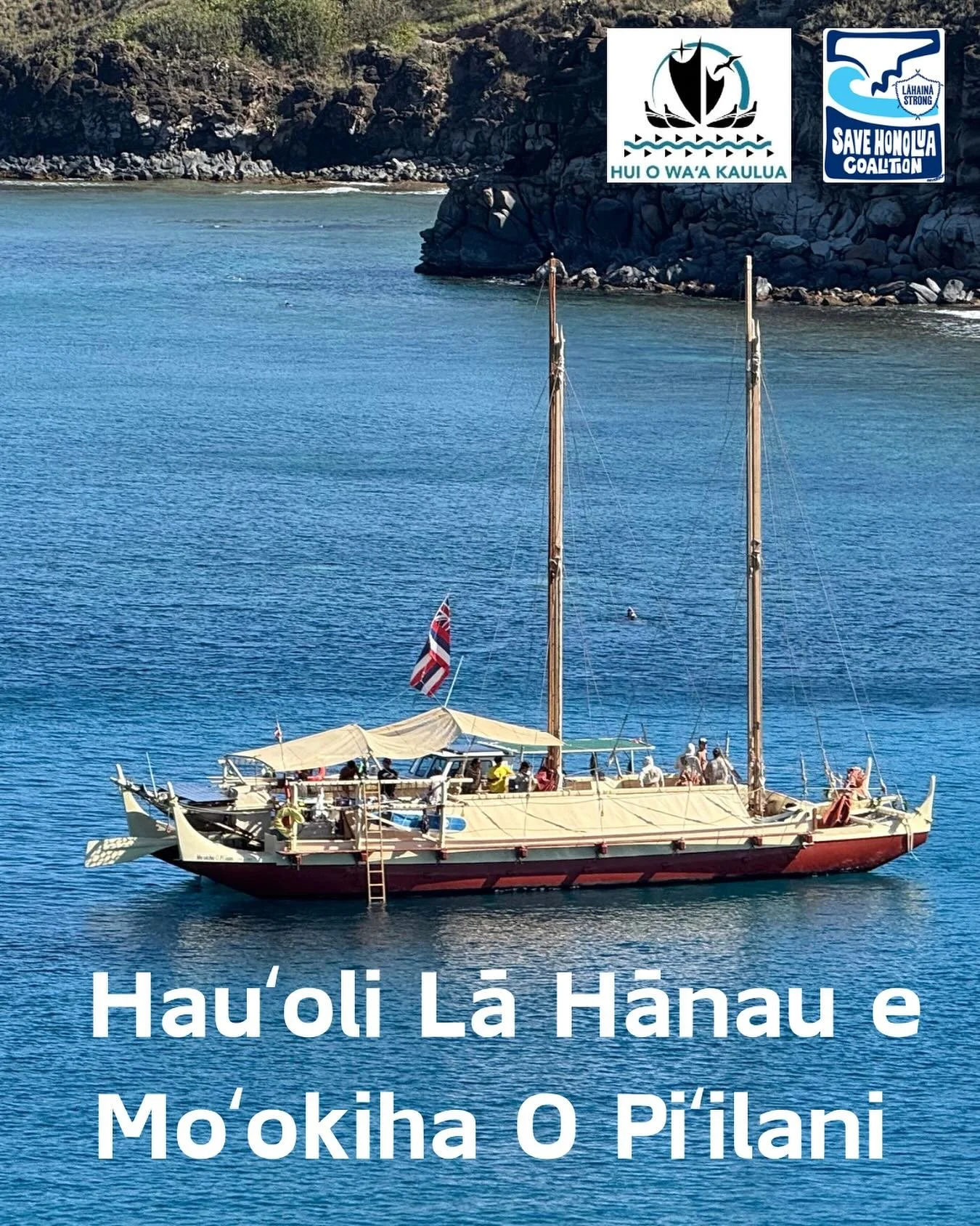 It&rsquo;s always so fulfilling to see waʻa in the bay. We&rsquo;re so proud of Hui O Waʻa Kaulua, Captain Timmy, and crew. This is how it was meant to be. Happy Birthday Moʻokiha O Piʻilani!

Mahalo to the commercial boats for respecting this space 