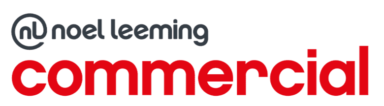 Noel Leeming logo with the words 'noel leeming' in gray and 'commercial' in red.