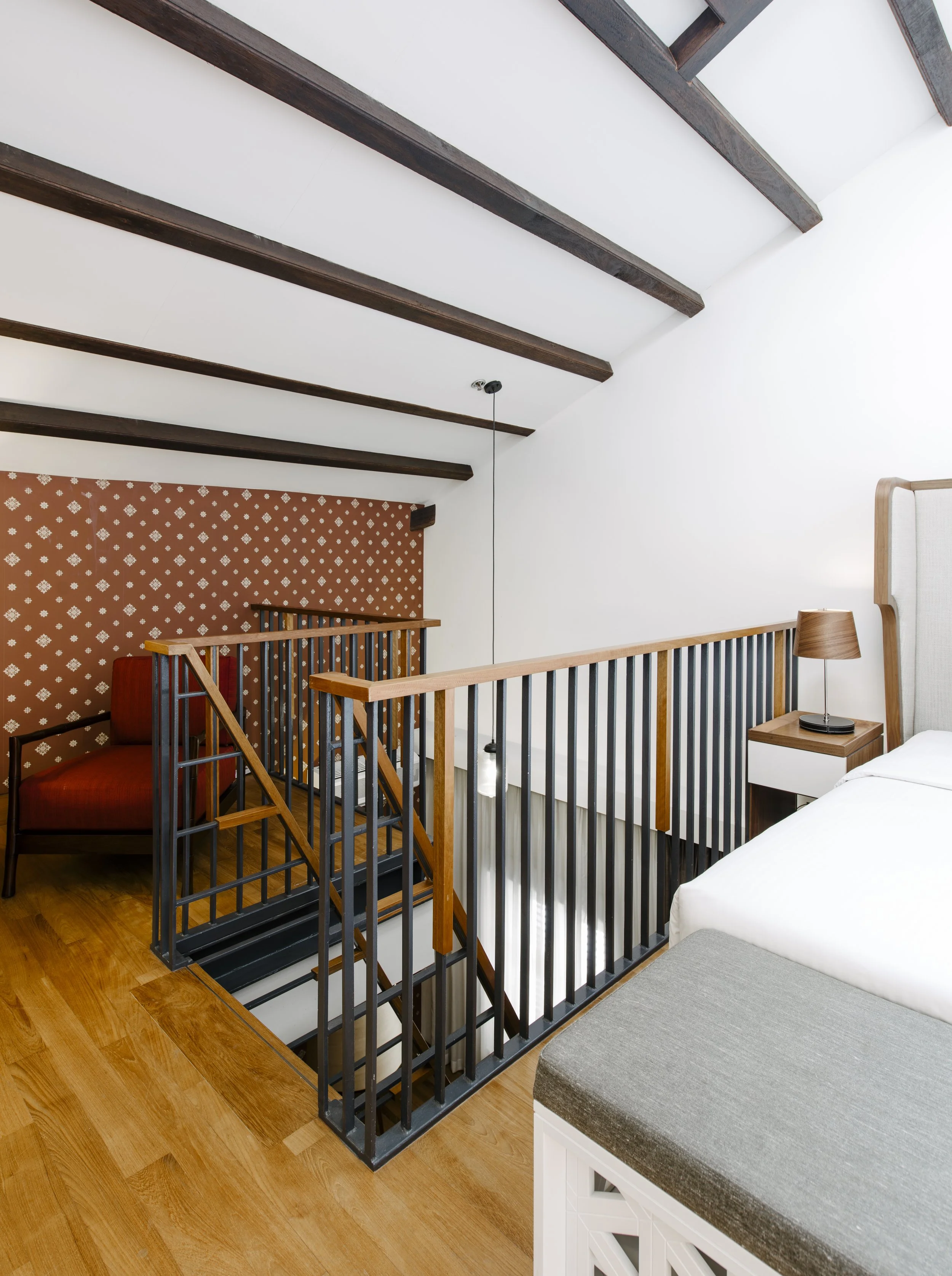 Skylight Loft with ladder-style staircase