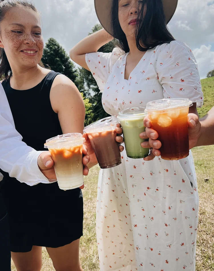 The Arc barista steaming milk for a specialty coffee