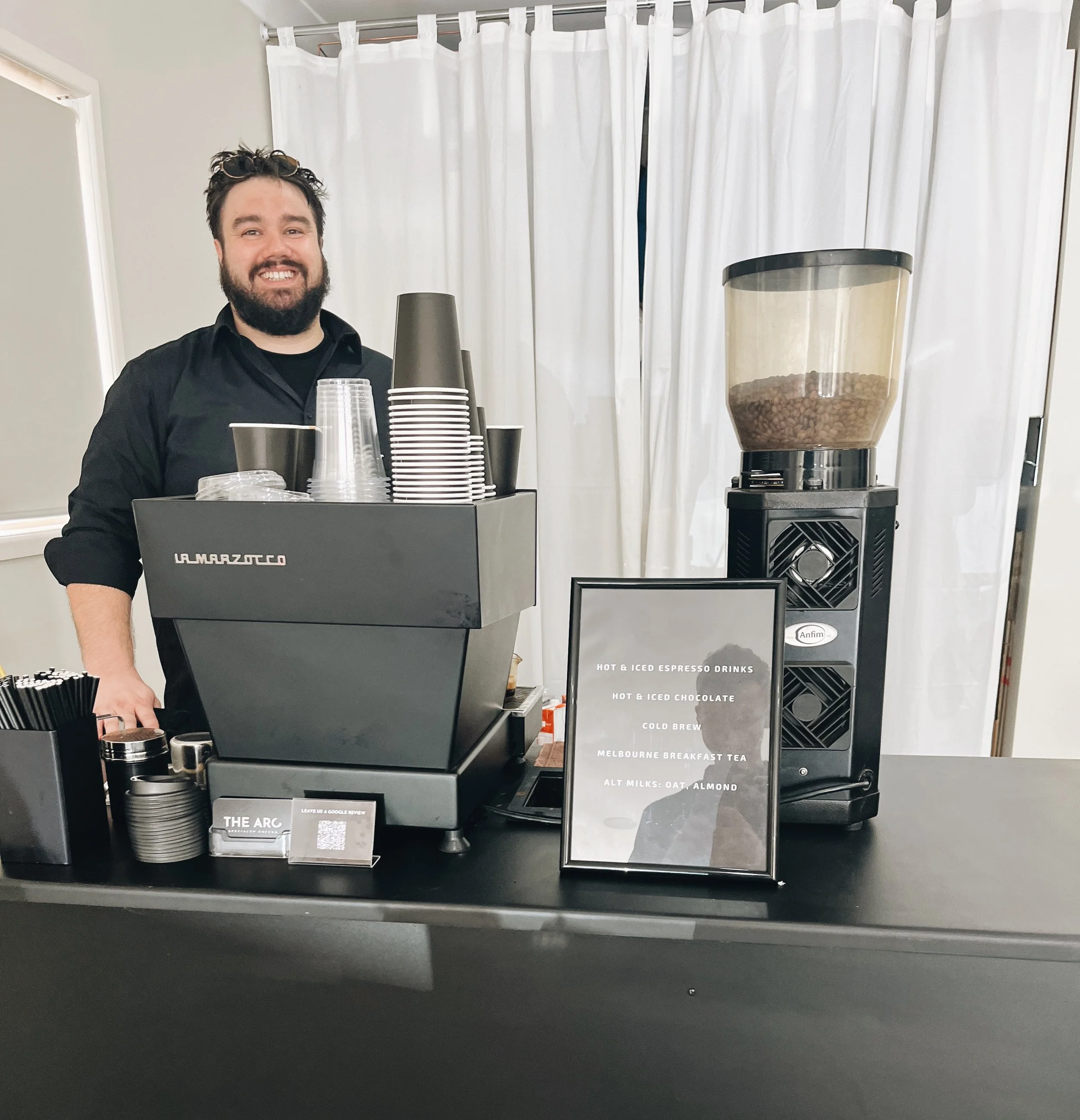 Coffee cart at a Sunshine Coast wedding