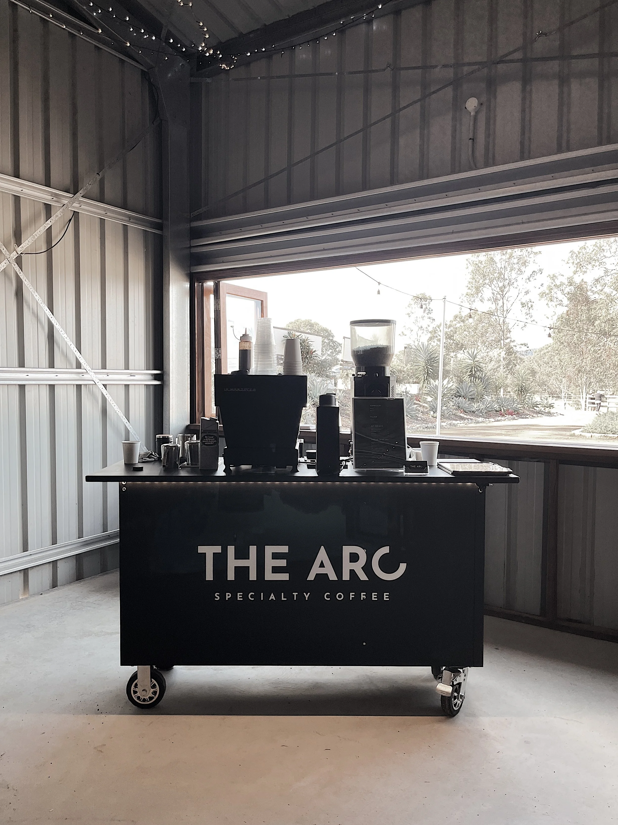 Coffee cart at a Sunshine Coast wedding