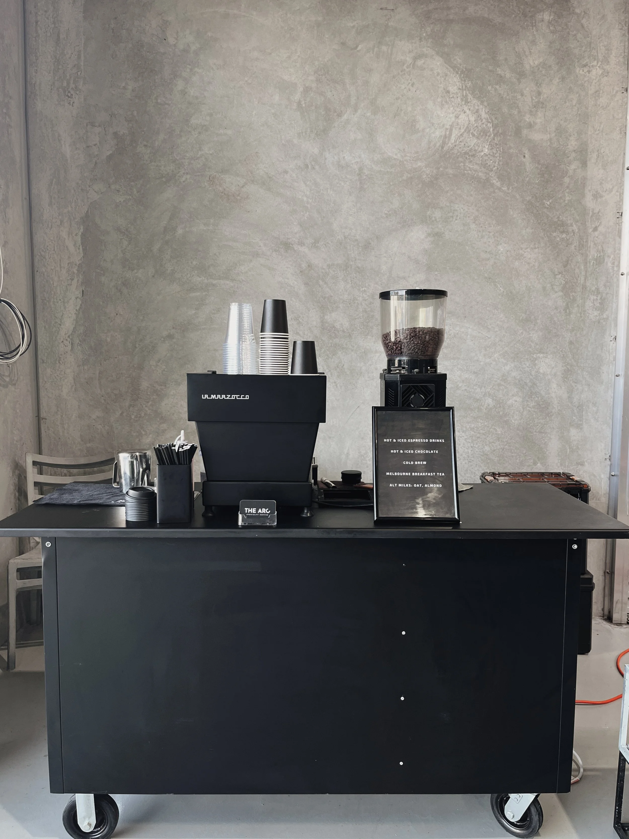 The Arc Specialty Coffee cart — La Marzocco espresso machine
